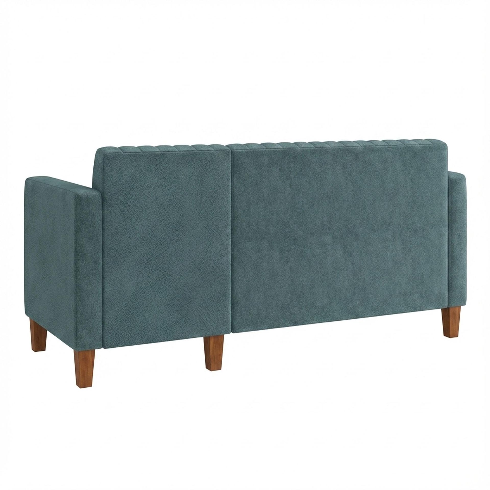 Hayden Home Premium Grove Paradise Sofa Bed, Warm Cedar Legs, Essential Teal Mist Upholstery