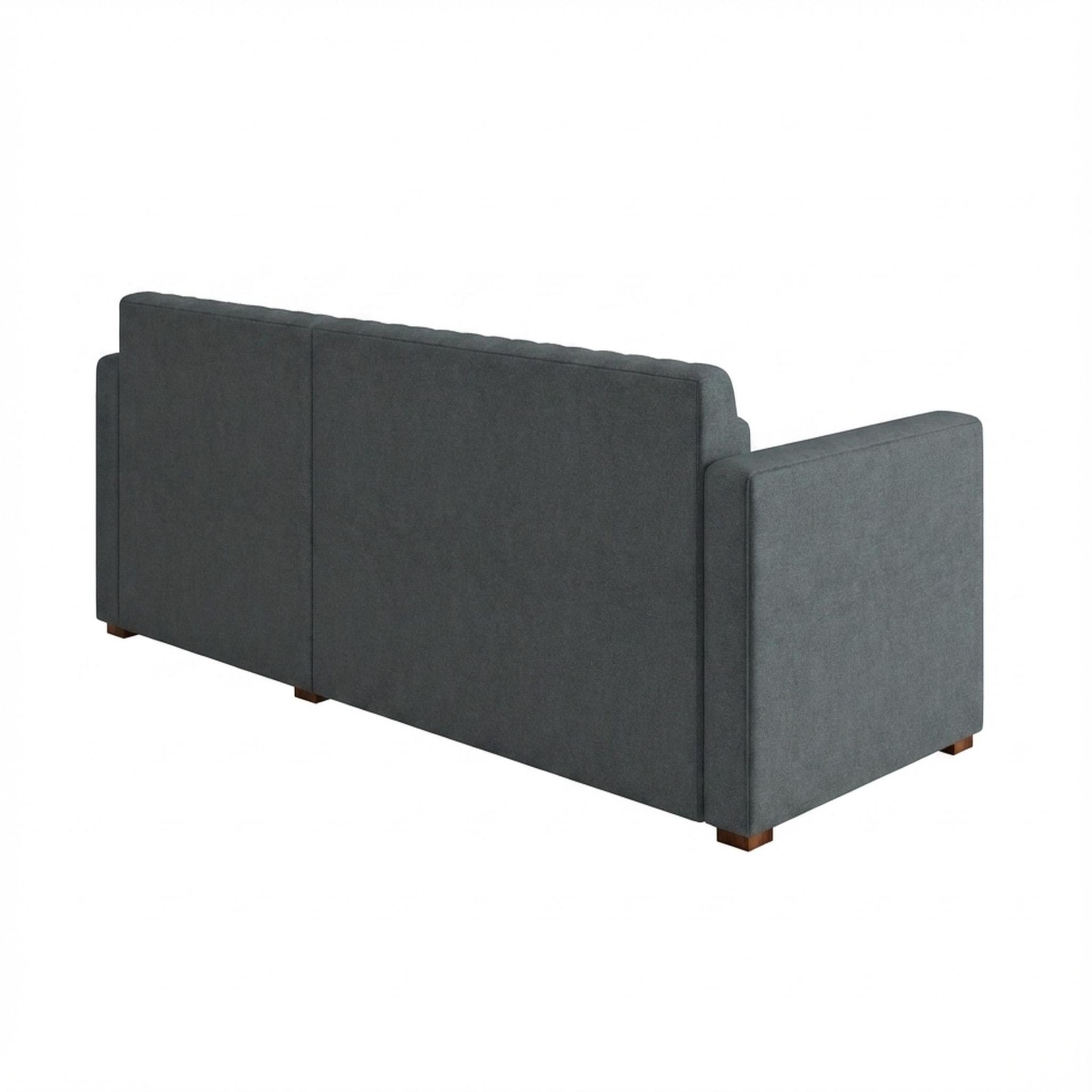 Hayden Home Premium Grove Paradise Sofa Bed, Warm Cedar Legs, Premium Steel Grey Upholstery