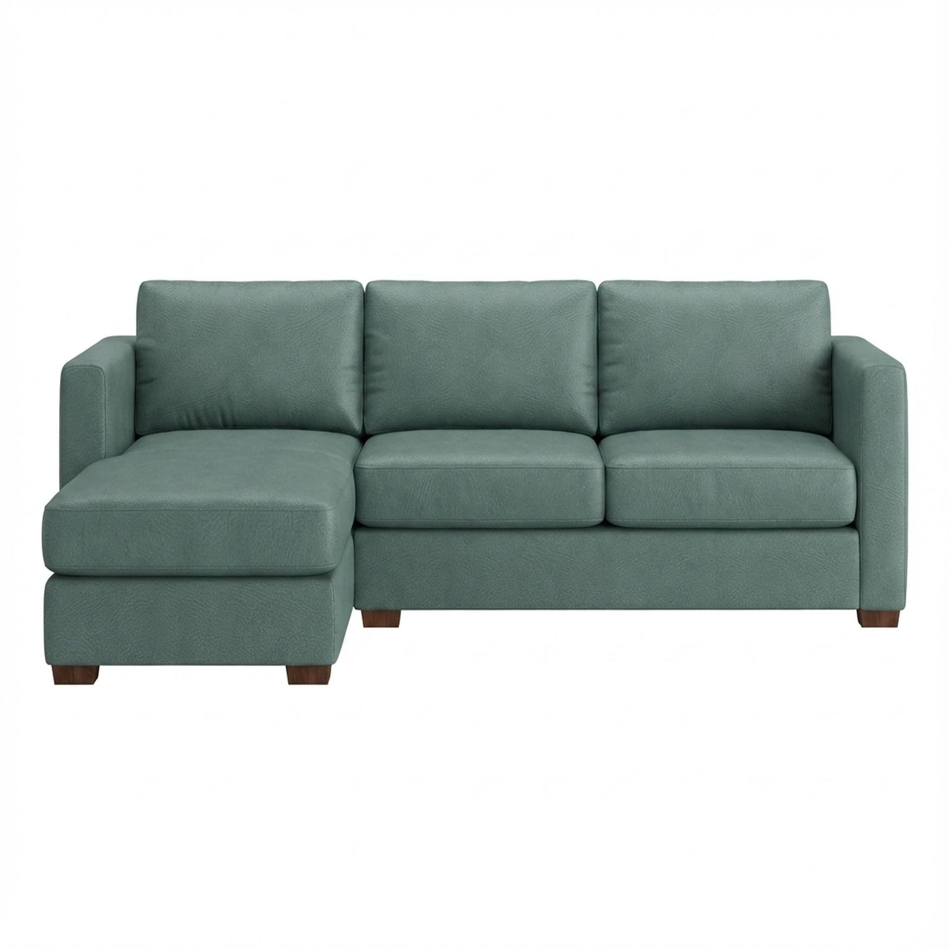 Hayden Home Premium Grove Paradise Sofa Bed, Warm Cedar Legs, Premium Mint Green Upholstery
