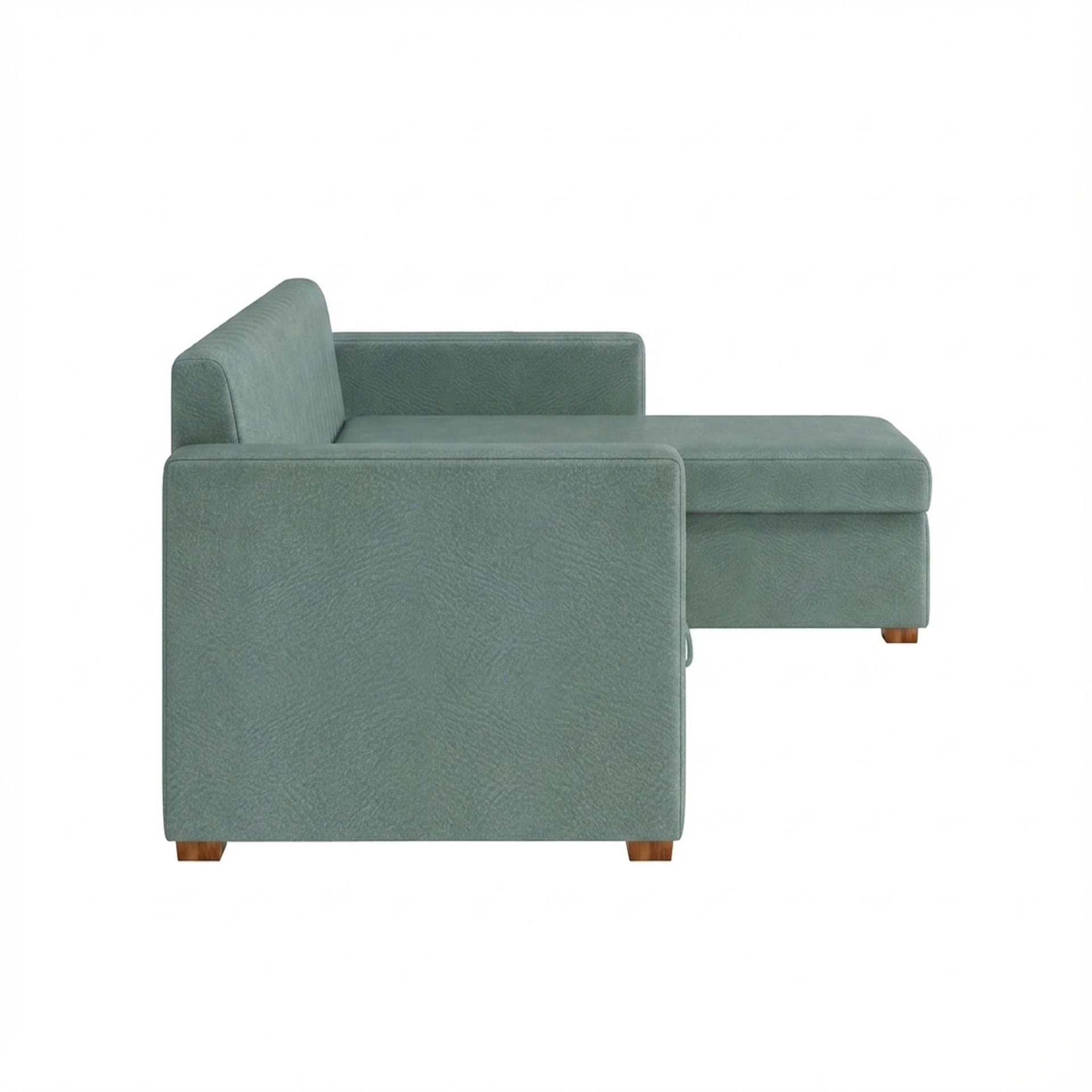 Hayden Home Premium Grove Paradise Sofa Bed, Warm Cedar Legs, Premium Mint Green Upholstery