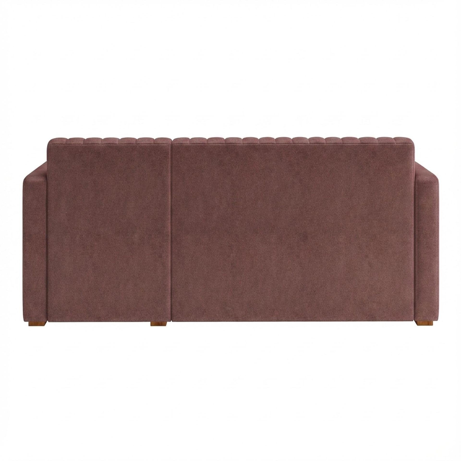 Hayden Home Premium Grove Paradise Sofa Bed, Warm Cedar Legs, Premium Ballet Pink Upholstery