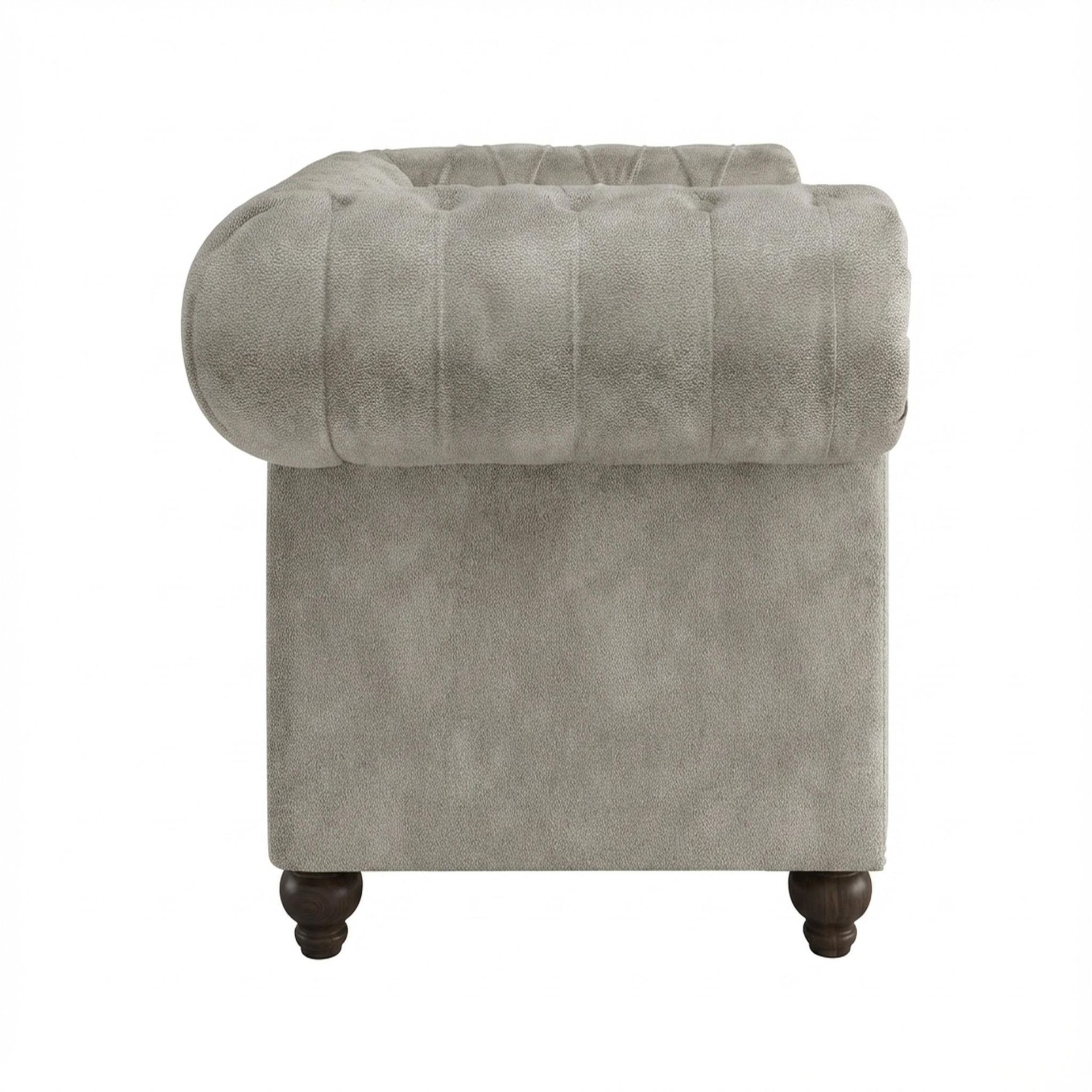 Hayden Home Premium Cambridge 1 Seater Sofa, Coco Walnut Leg, Essential Bone Upholstery