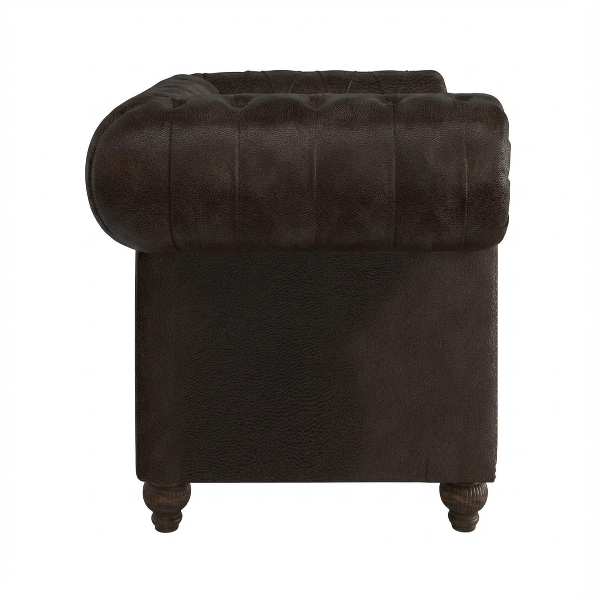 Hayden Home Premium Cambridge 1 Seater Sofa, Coco Walnut Leg, Essential Beige Brown Upholstery