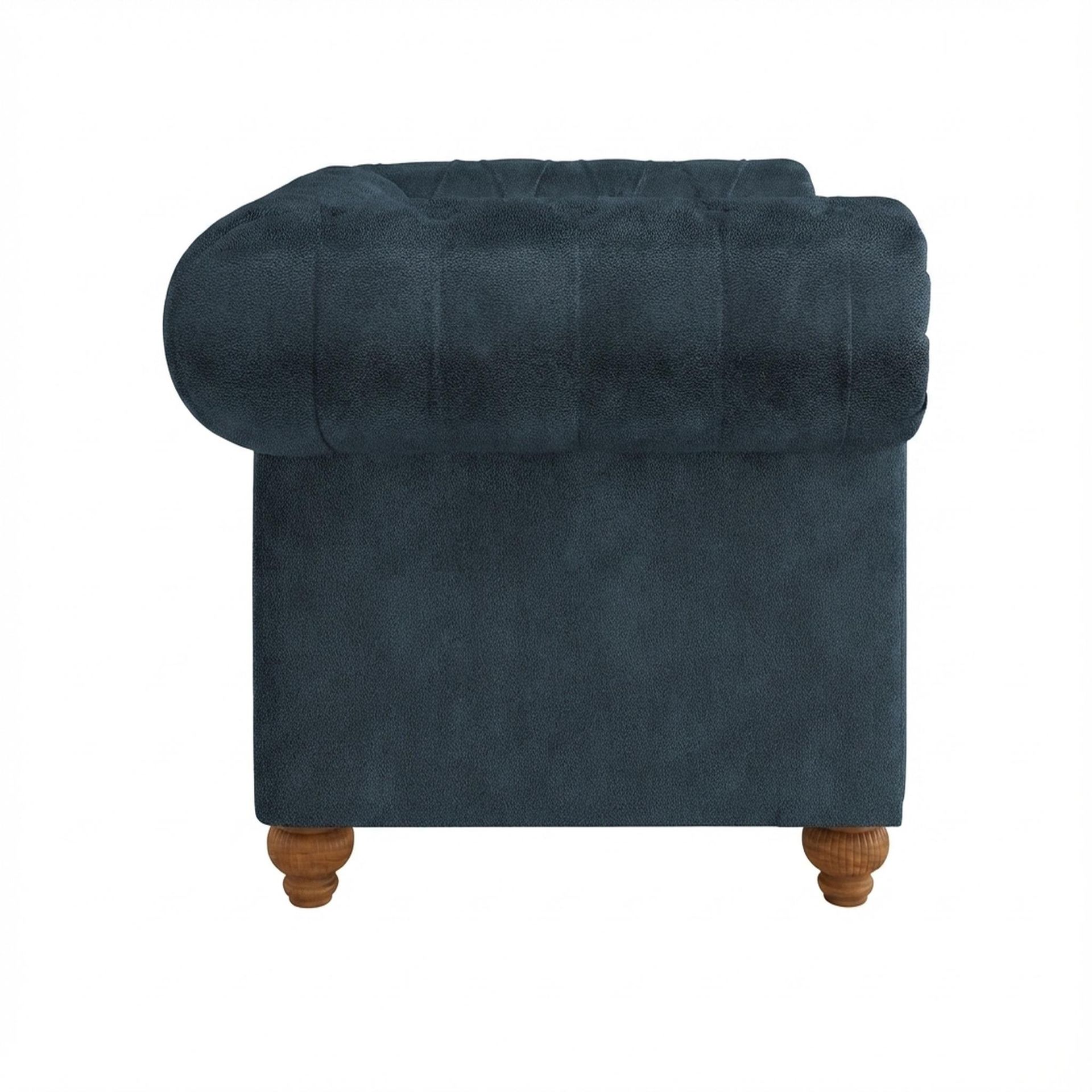 Hayden Home Premium Cambridge 1 Seater Sofa, Warm Cedar Leg, Essential Vintage Blue Upholstery