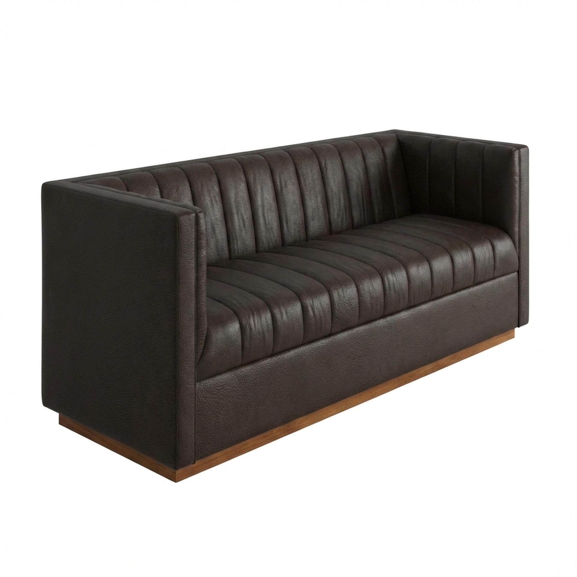 Hayden Home Premium Lagos 3 Seater Sofa, Warm Cedar Leg, Essential Beige Brown Upholstery