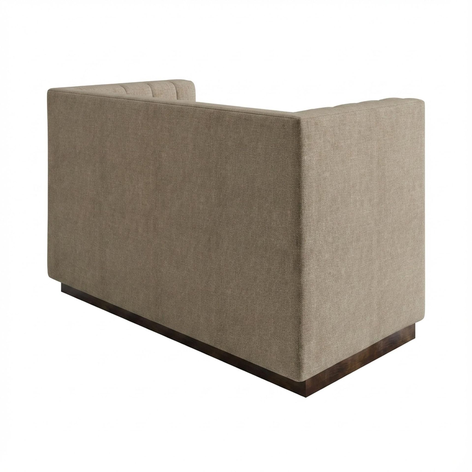 Hayden Home Premium Lagos 2 Seater Sofa, Coco Walnut Leg, Premium Dusky Biege Upholstery