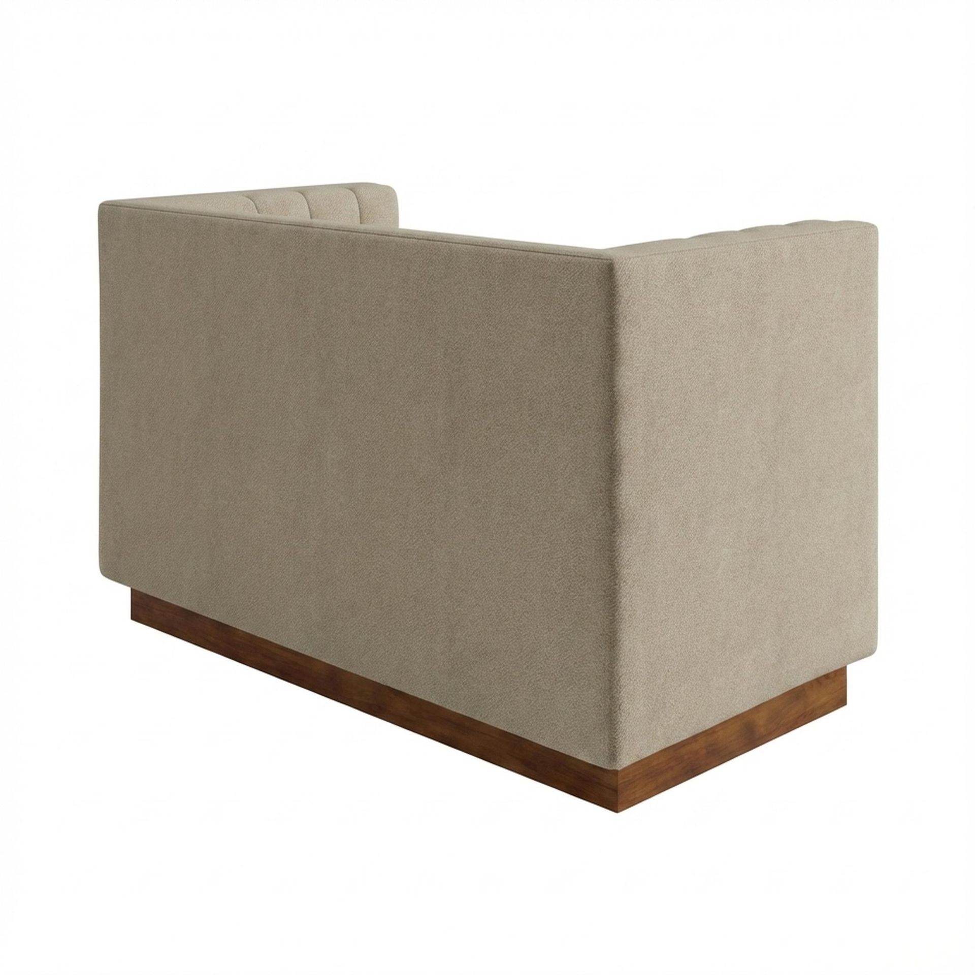 Hayden Home Premium Lagos 2 Seater Sofa, Warm Cedar Leg, Premium Alabaster Upholstery