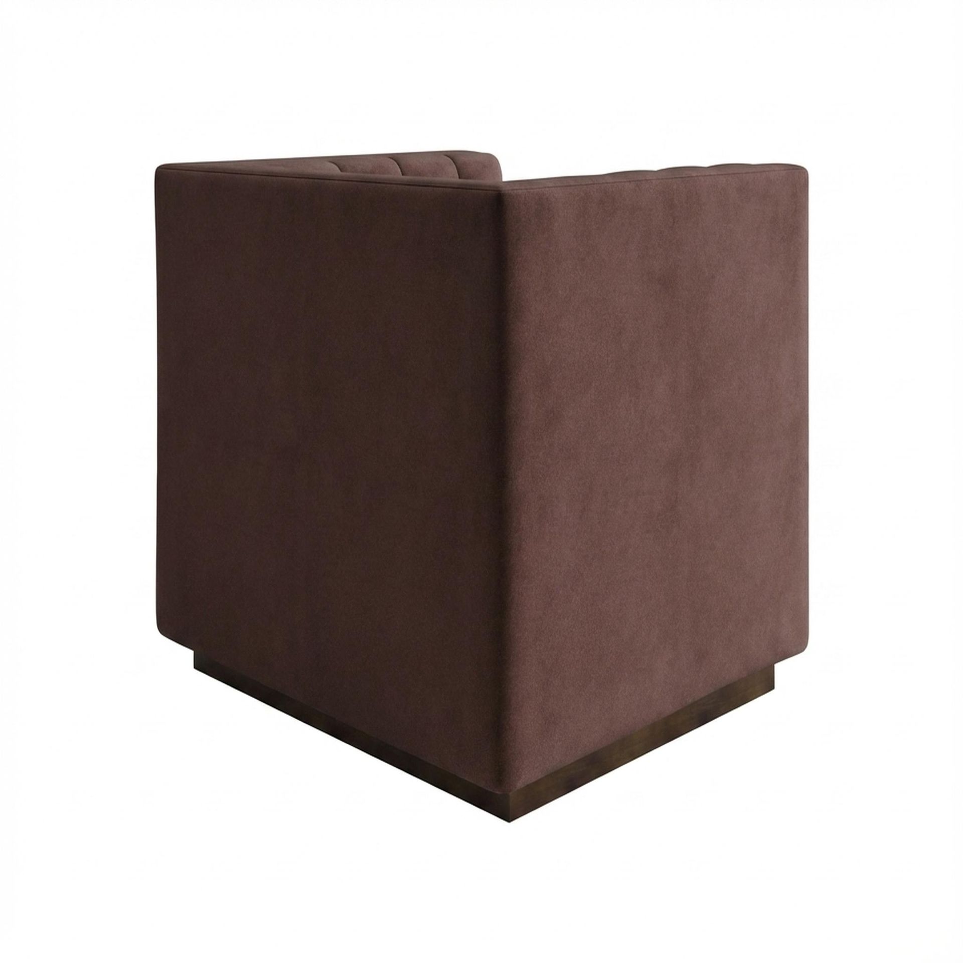 Hayden Home Premium Lagos 1 Seater Sofa, Coco Walnut Leg, Premium Ballet Pink Upholstery