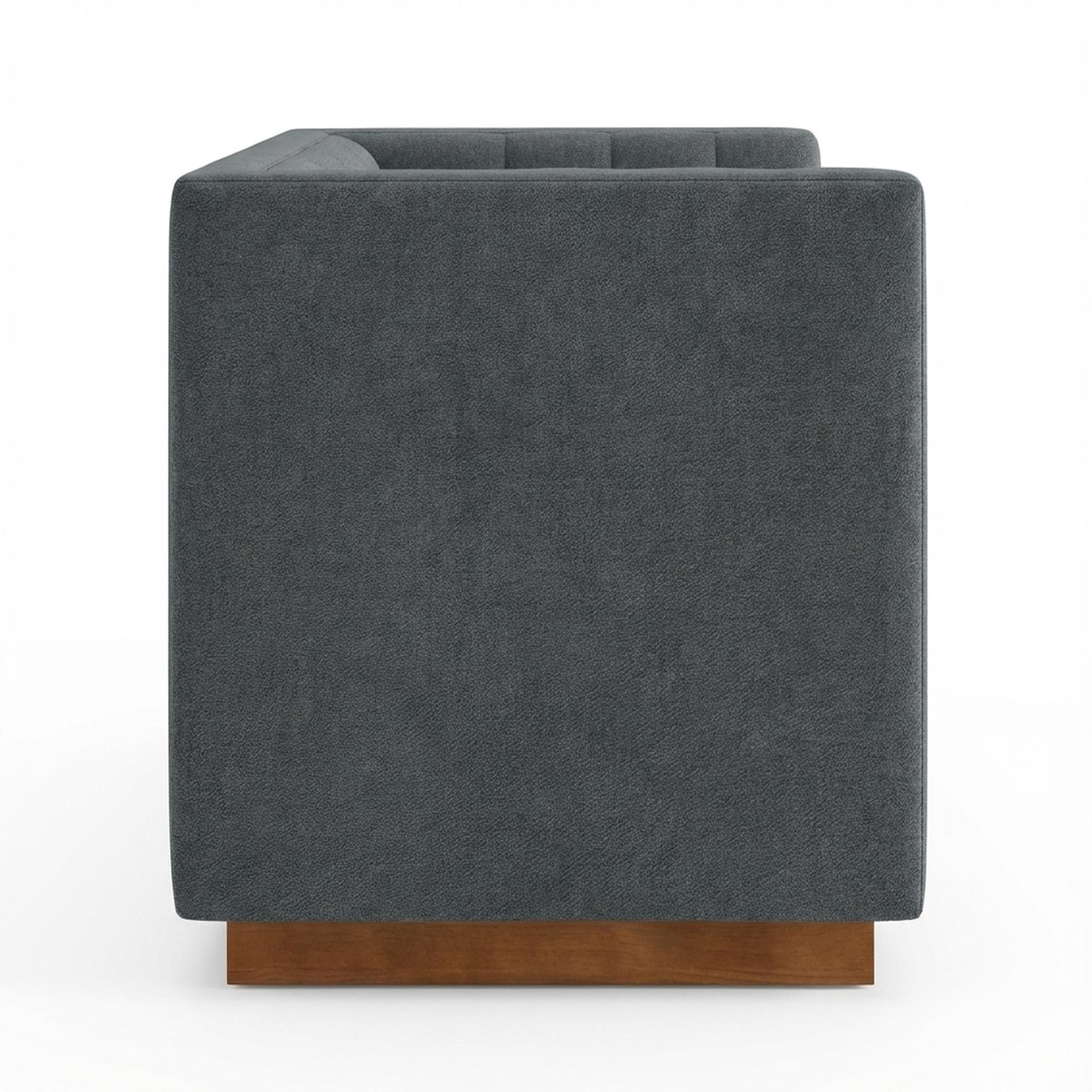 Hayden Home Premium Lagos 1 Seater Sofa, Warm Cedar Leg, Premium Fog Grey Upholstery