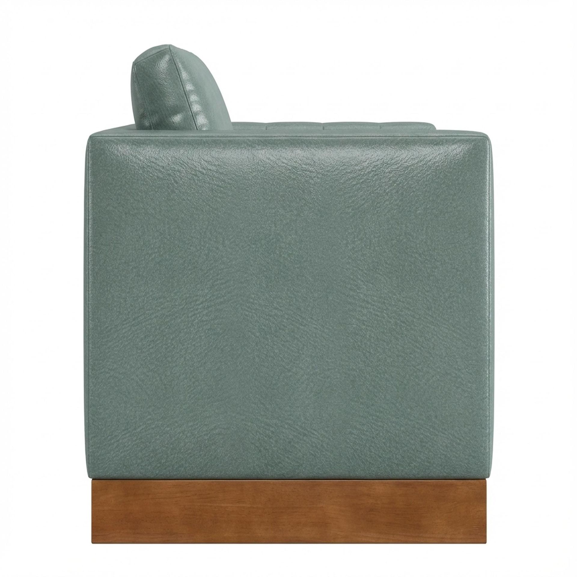 Hayden Home Premium Lagos 1 Seater Sofa, Warm Cedar Leg, Premium Mint Green Upholstery