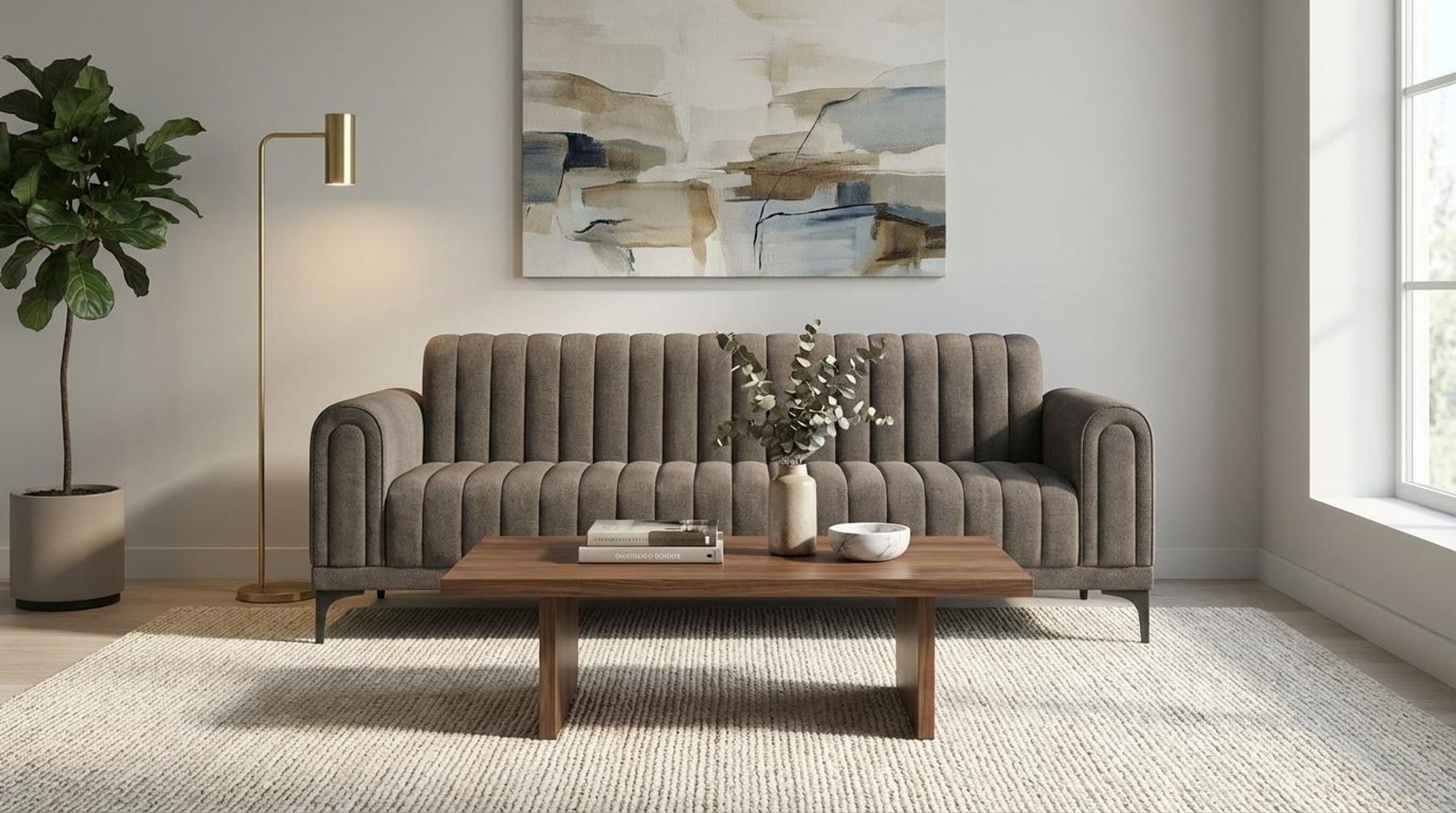 Hayden Home Premium New York 3 Seater Sofa, Matt Black Leg, Essential Chestnut Brown Upholstery