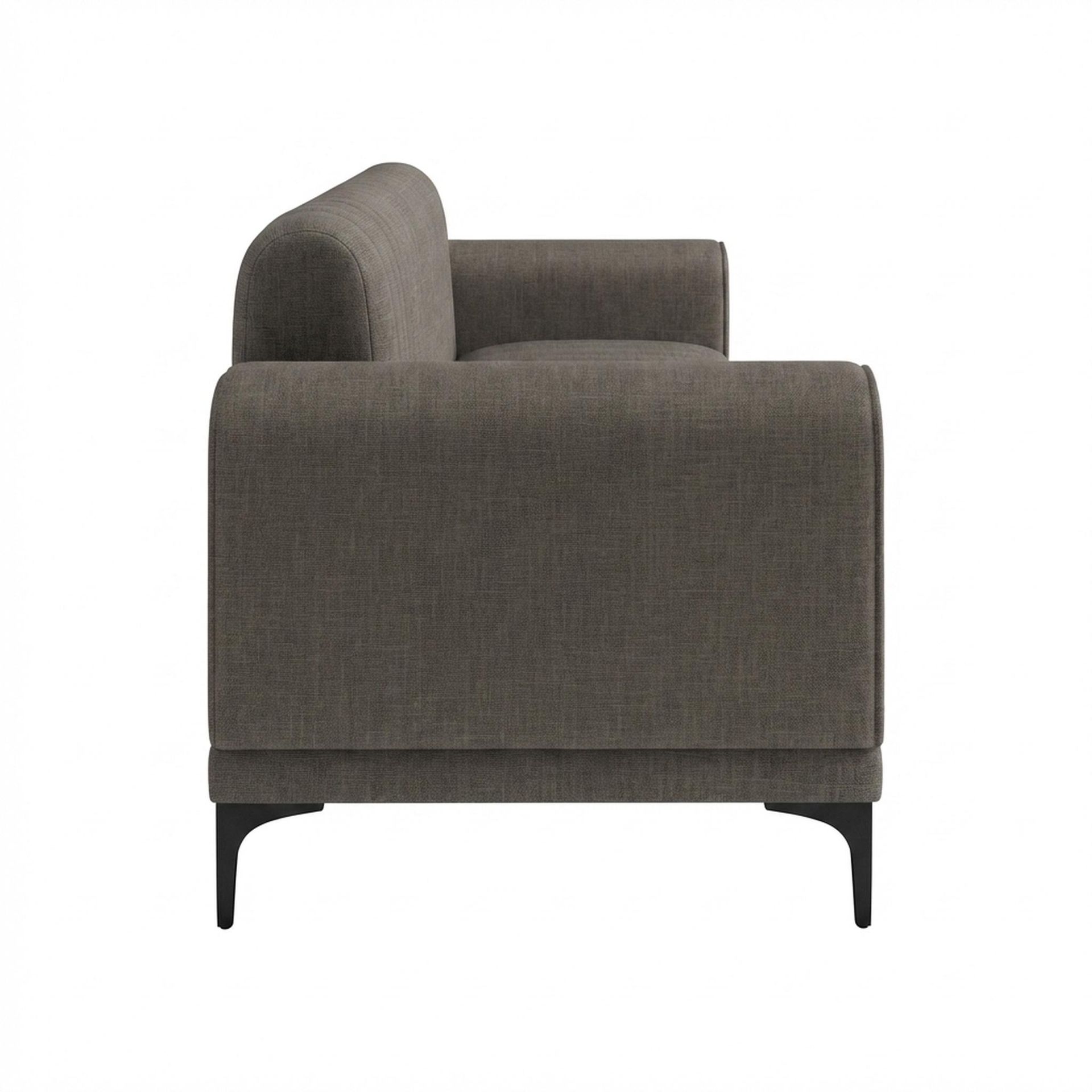 Hayden Home Premium New York 3 Seater Sofa, Matt Black Leg, Essential Chestnut Brown Upholstery