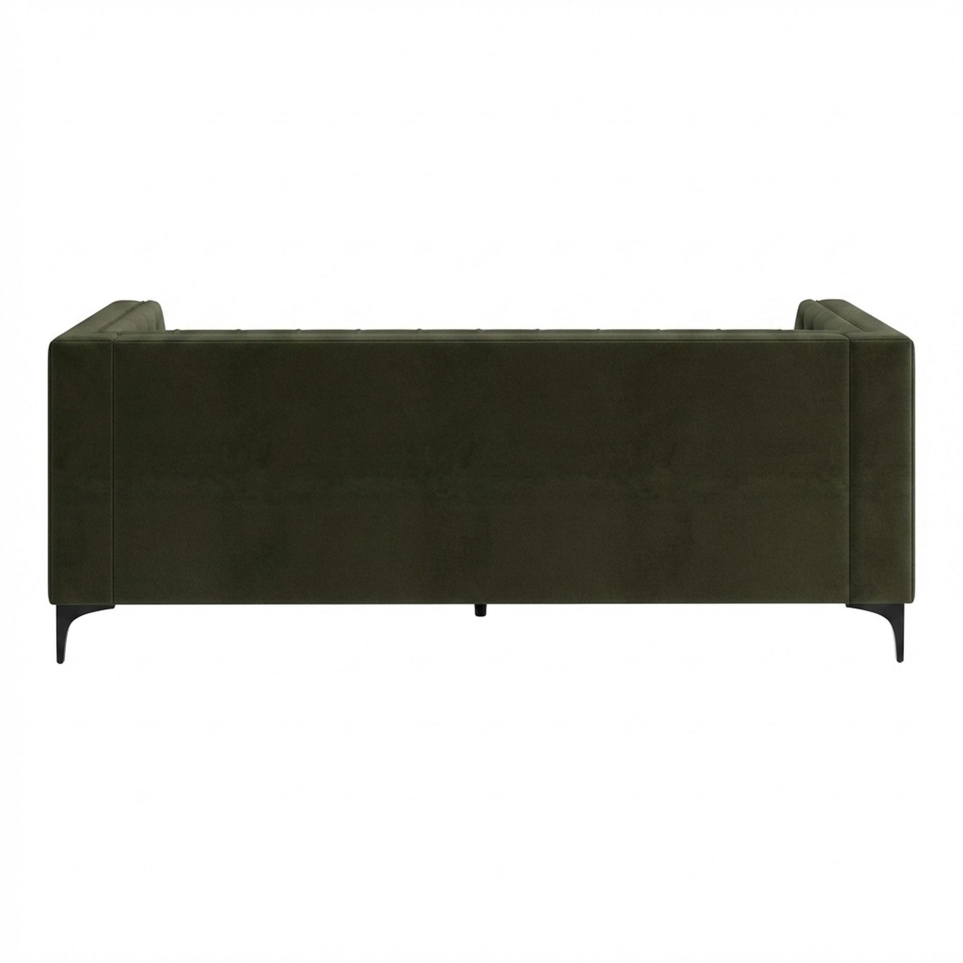 Hayden Home Premium Oslo 3 Seater Sofa, Matt Black Leg, Premium Emerald Upholstery