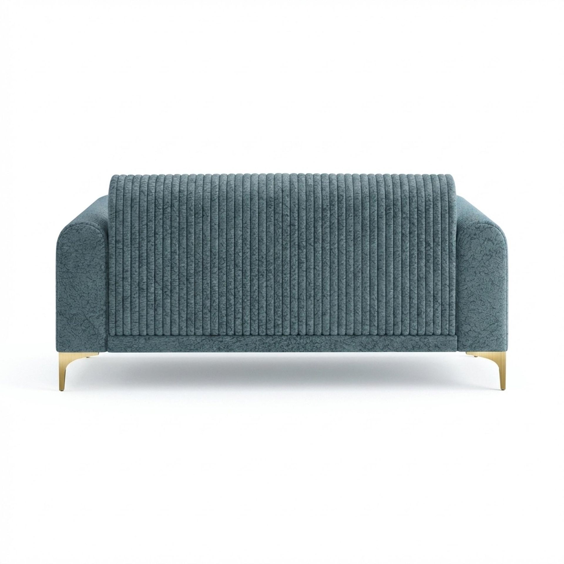Hayden Home Premium Paris 2 Seater Sofa, PVD Brushed Gold Leg, Essential Teal Mist Upholstery