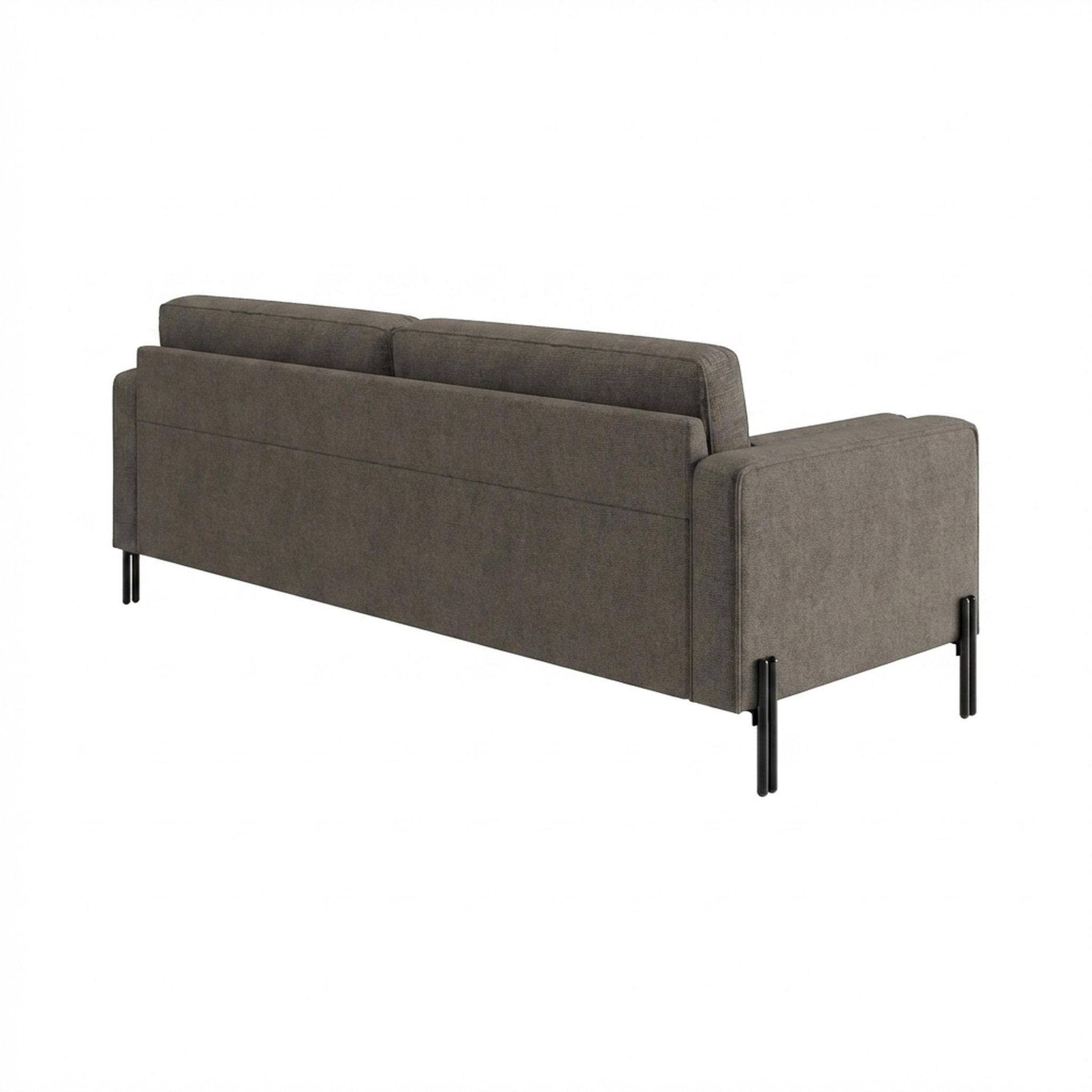 Hayden Home Premium Rio 3 Seater Sofa, Matt Black Leg, Essential Chestnut Brown Upholstery