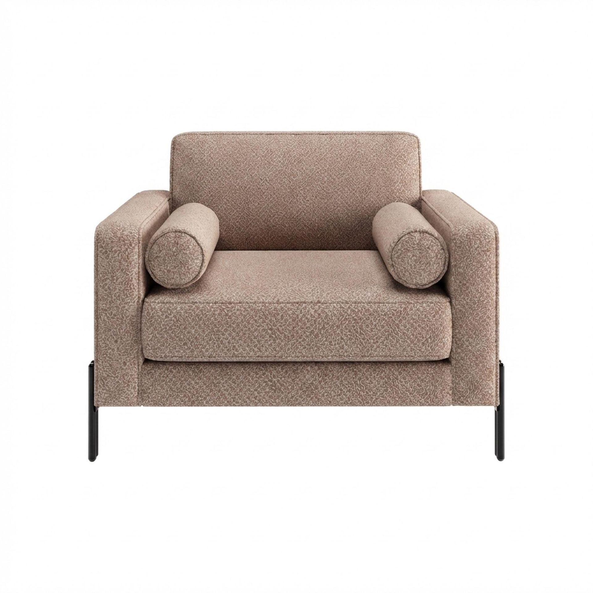 Hayden Home Premium Rio 1 Seater Sofa, Matt Black Leg, Essential Ballet Slipper Upholstery