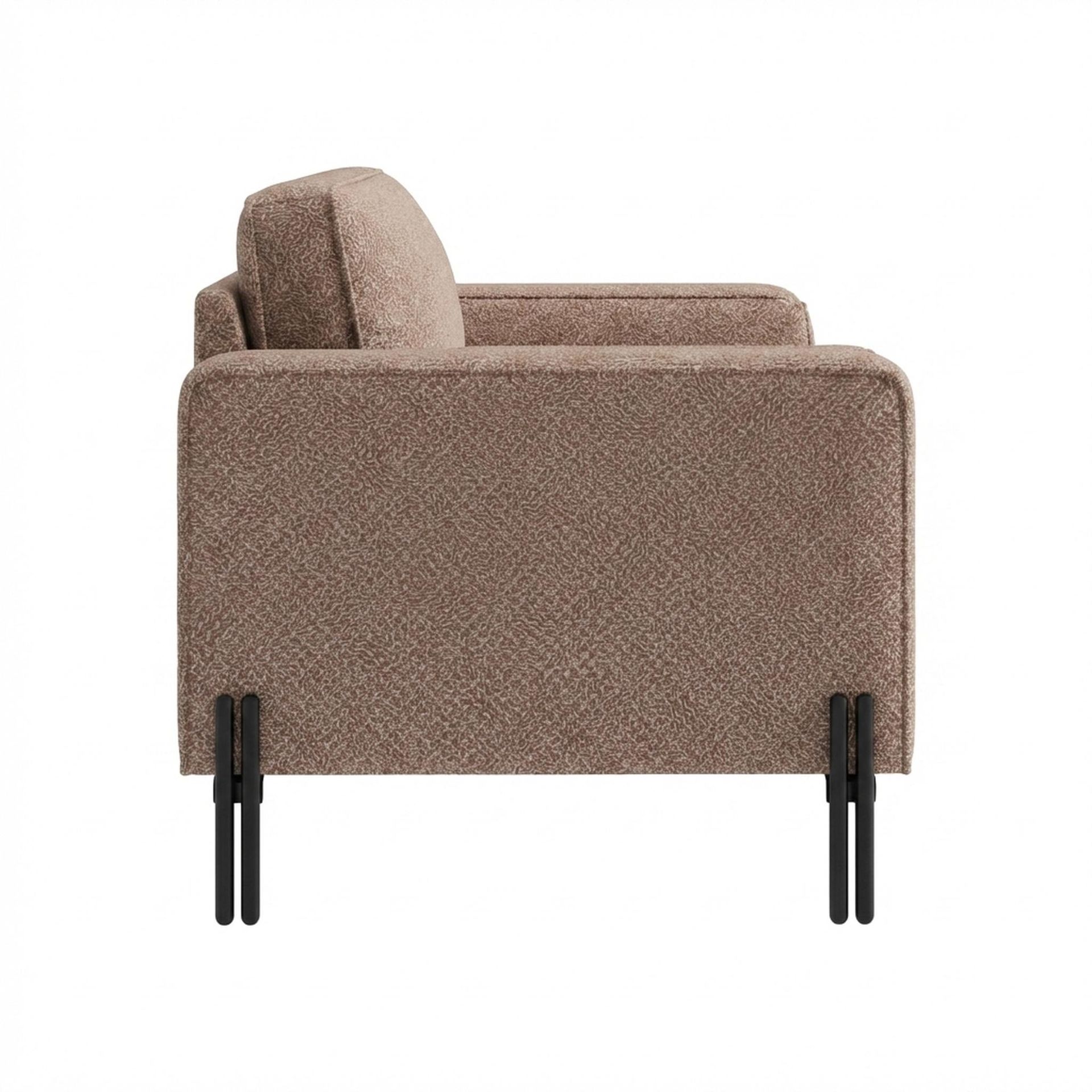 Hayden Home Premium Rio 1 Seater Sofa, Matt Black Leg, Essential Ballet Slipper Upholstery