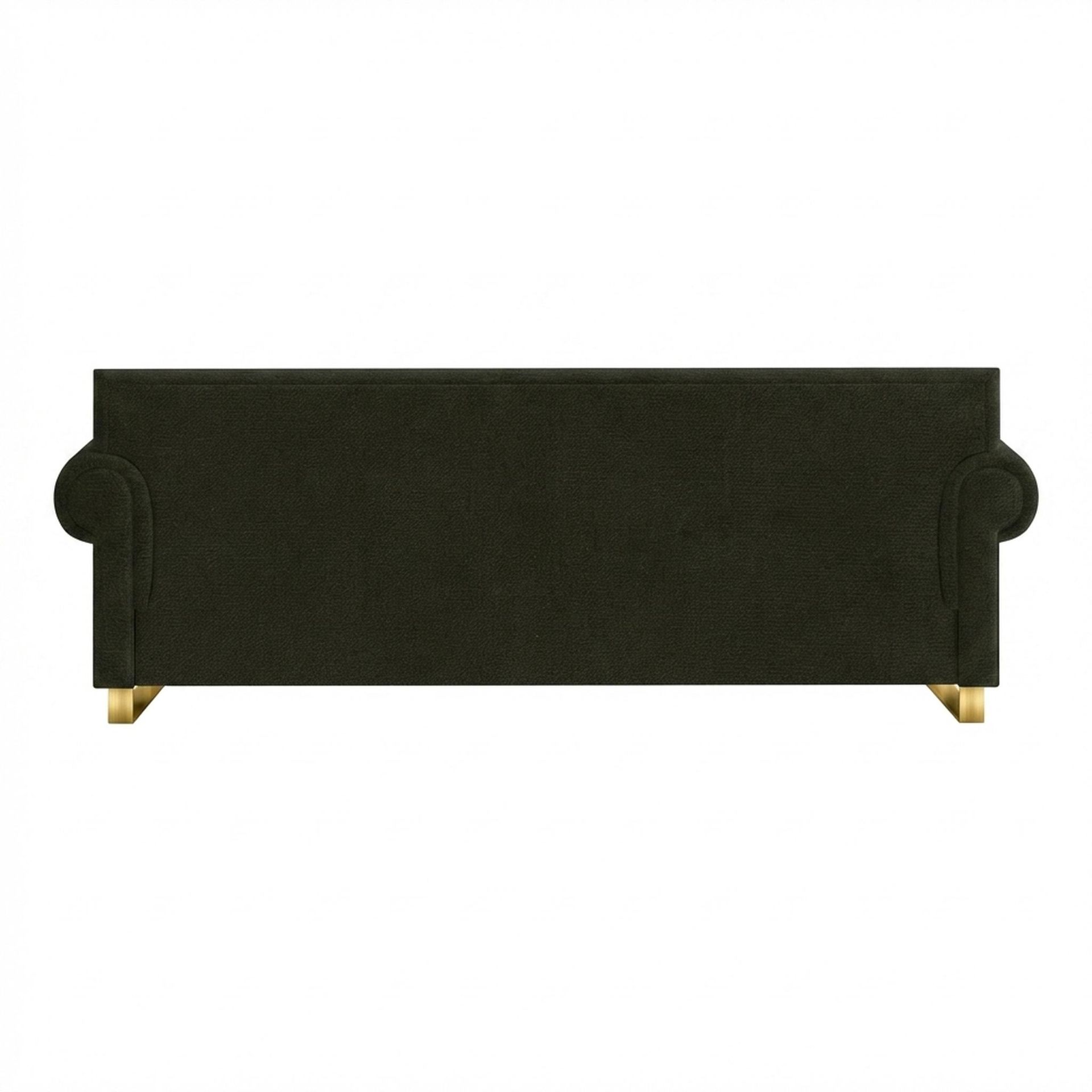 Hayden Home Premium Rome 3 Seater Sofa, PVD Brushed Gold Leg, Premium Emerald Upholstery