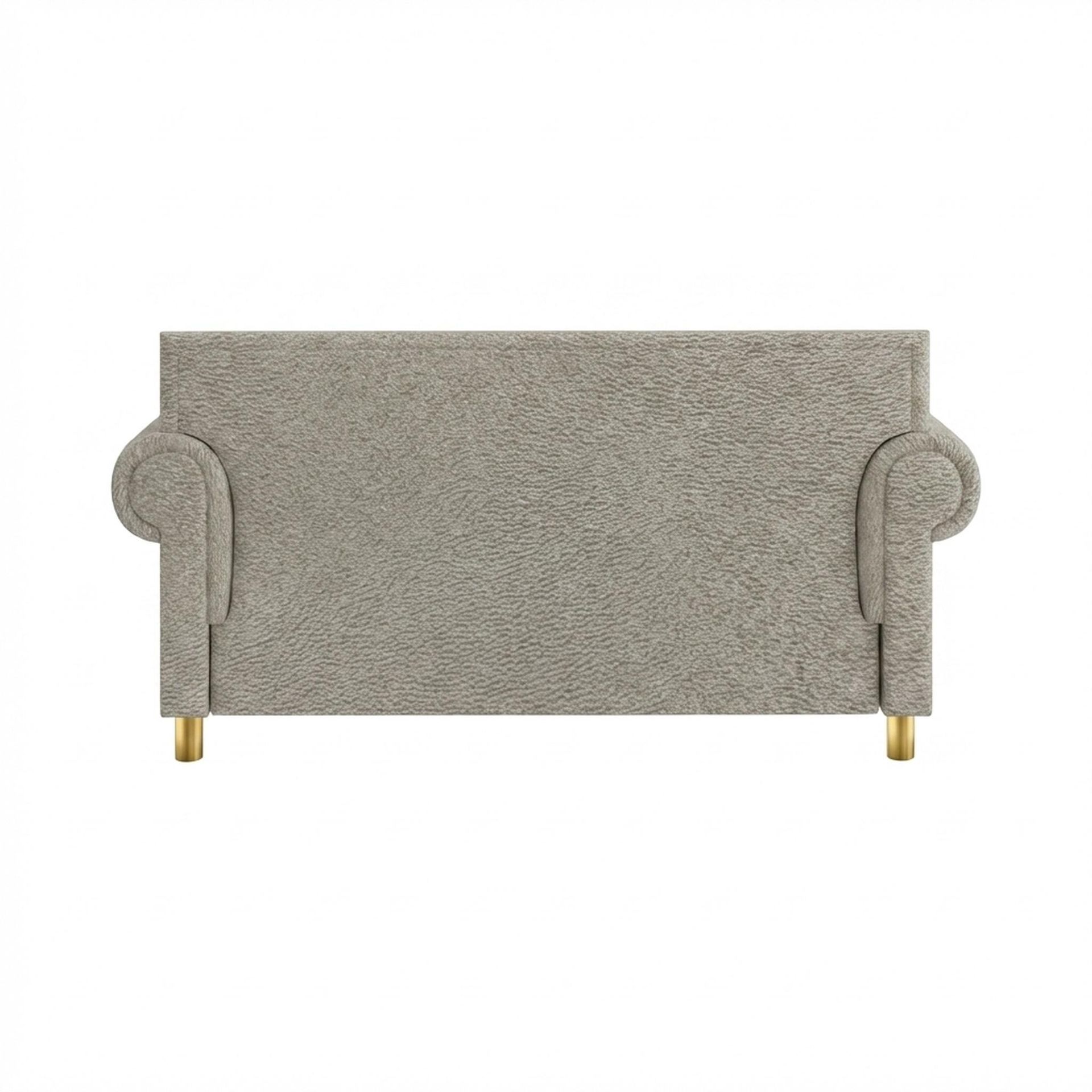 Hayden Home Premium Rome 2 Seater Sofa, PVD Brushed Gold Leg, Essential Bone Upholstery