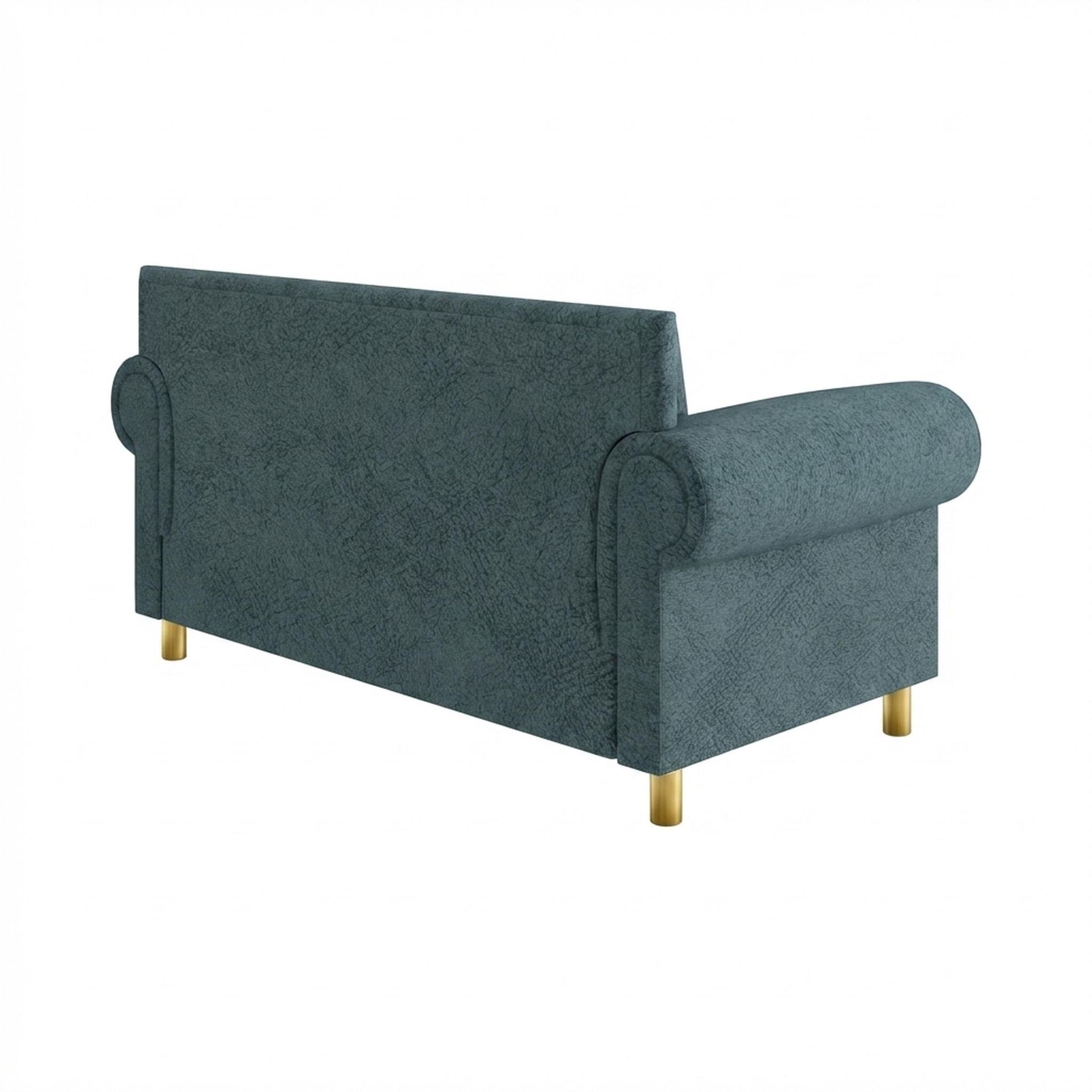 Hayden Home Premium Rome 2 Seater Sofa, PVD Brushed Gold Leg, Essential Teal Mist Upholstery