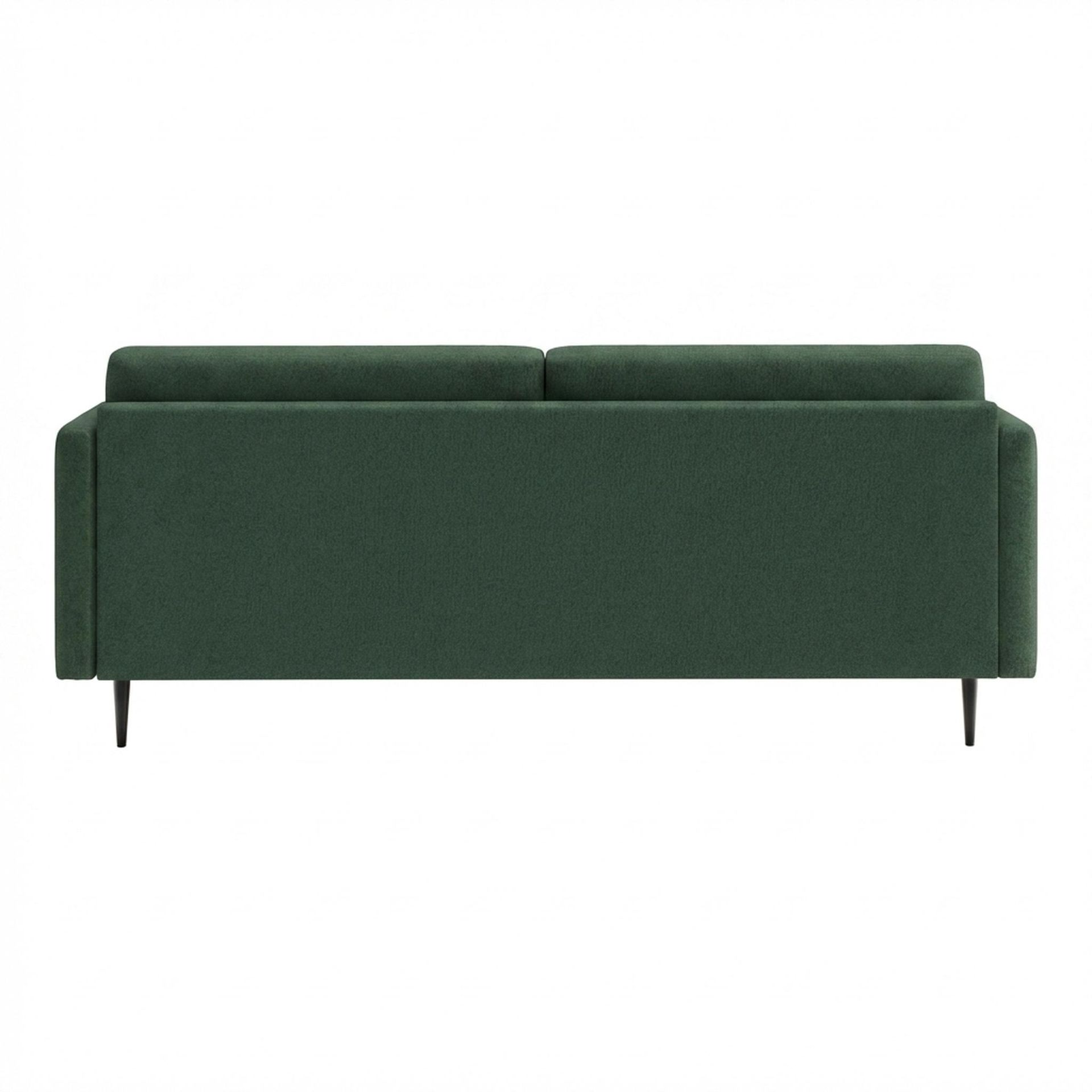 Hayden Home Premium Singapore 3 Seater Sofa, Matt Black Leg, Premium Powder Green Upholstery