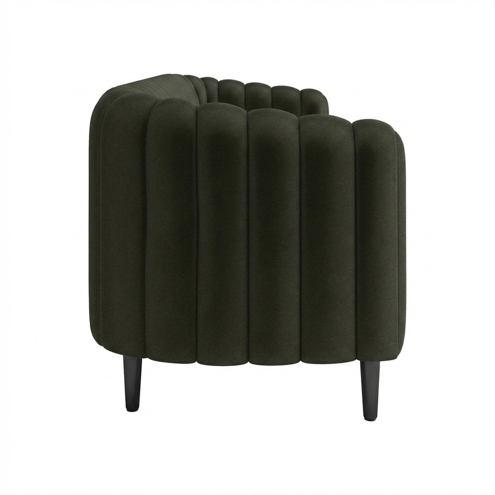Hayden Home Premium Sydney 3 Seater Sofa, Matt Black Leg, Premium Emerald Upholstery