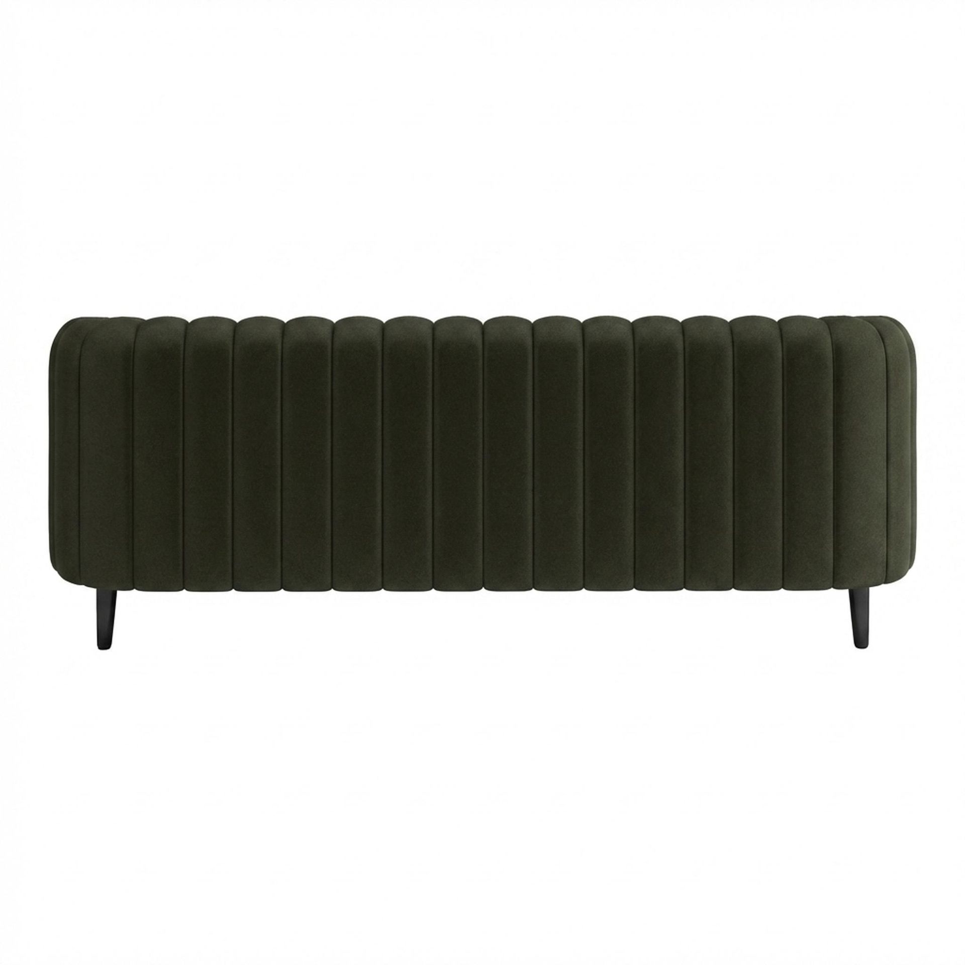Hayden Home Premium Sydney 3 Seater Sofa, Matt Black Leg, Premium Emerald Upholstery