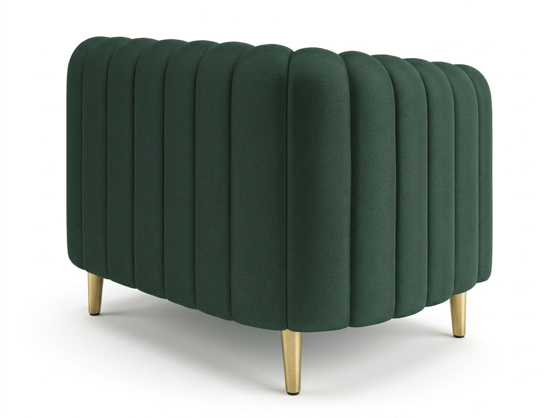 Hayden Home Premium Sydney 1 Seater Sofa, PVD Brushed Gold Leg, Premium Powder Green Upholstery