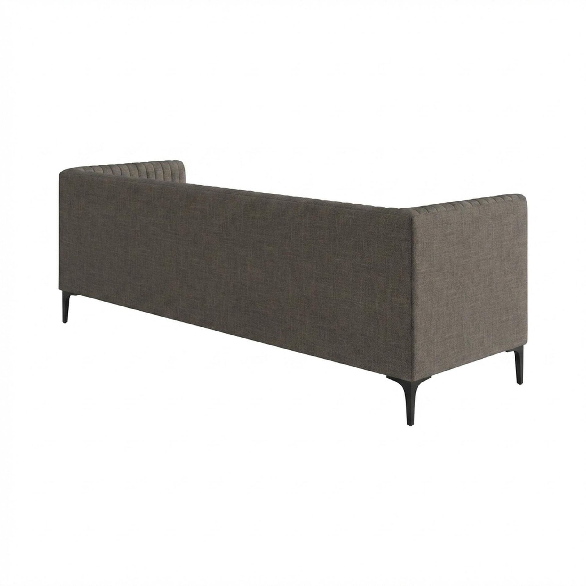Hayden Home Premium Tokyo 3 Seater Sofa, Matt Black Leg, Essential Chestnut Brown Upholstery
