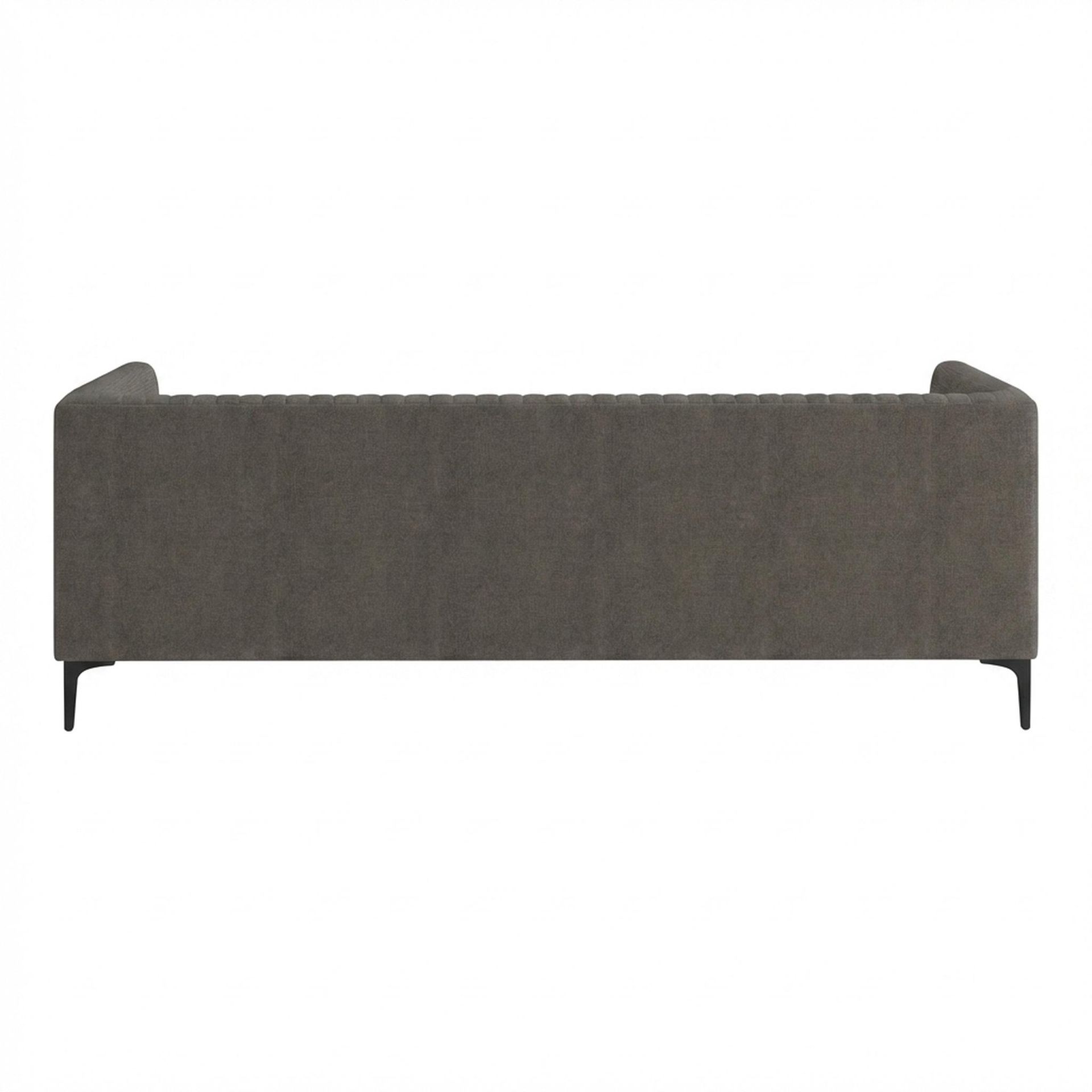 Hayden Home Premium Tokyo 3 Seater Sofa, Matt Black Leg, Essential Chestnut Brown Upholstery