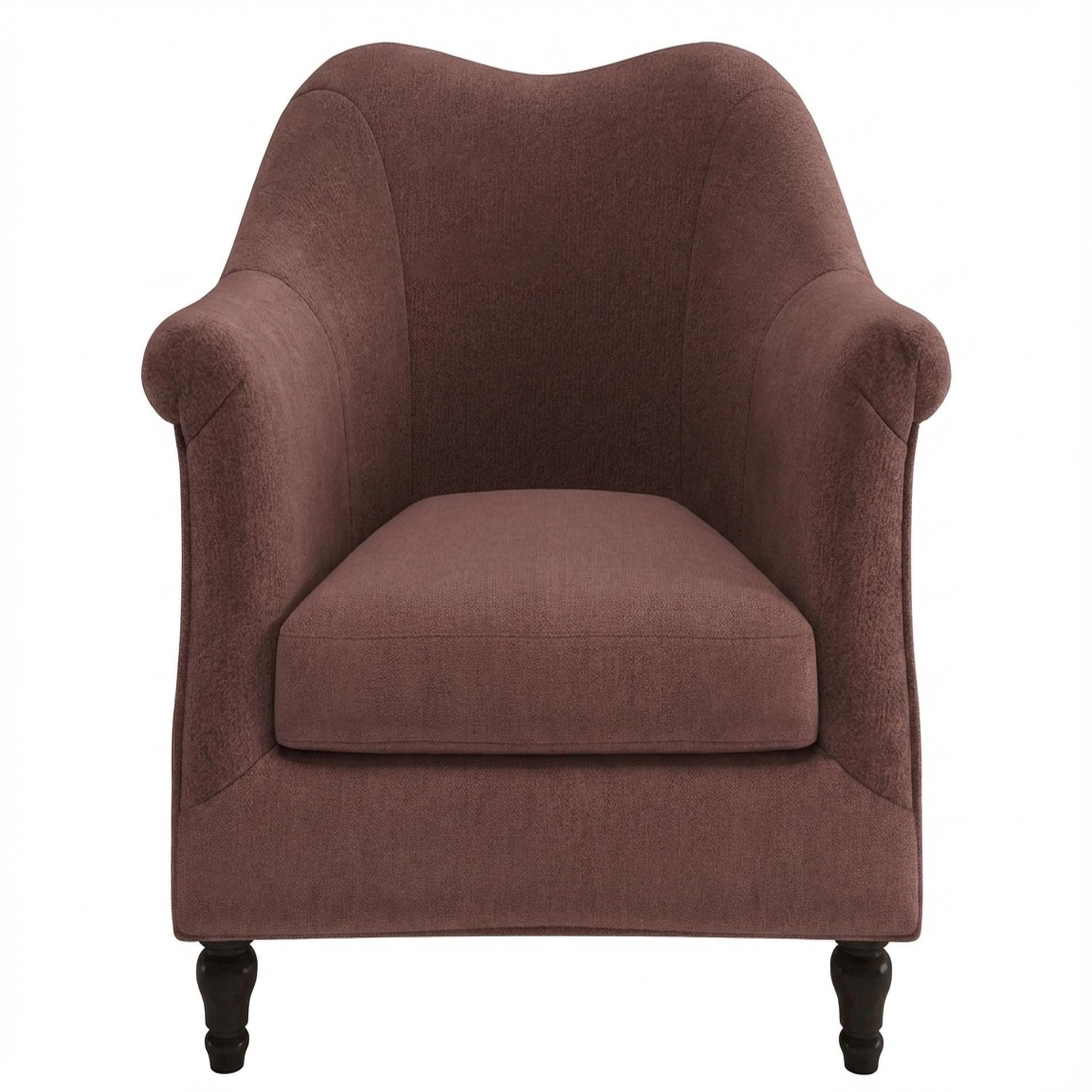 Hayden Home Premium Vienna 1 Seater Sofa, Coco Walnut Leg, Premium Ballet Pink Upholstery