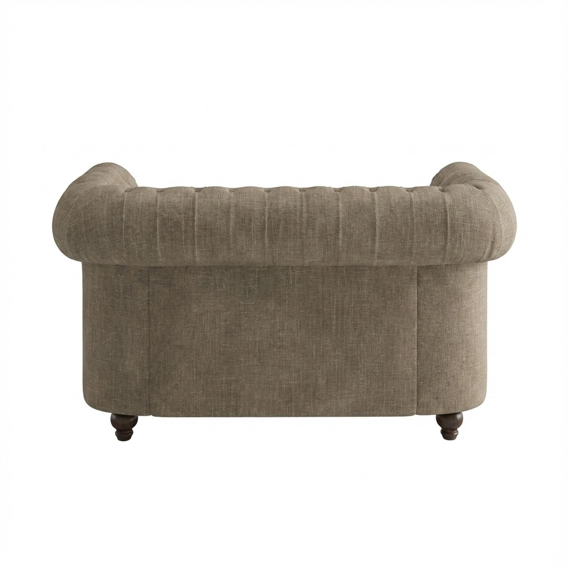 Hayden Home Premium Windsor 2 Seater Sofa, Coco Walnut Leg, Premium Dusky Biege Upholstery