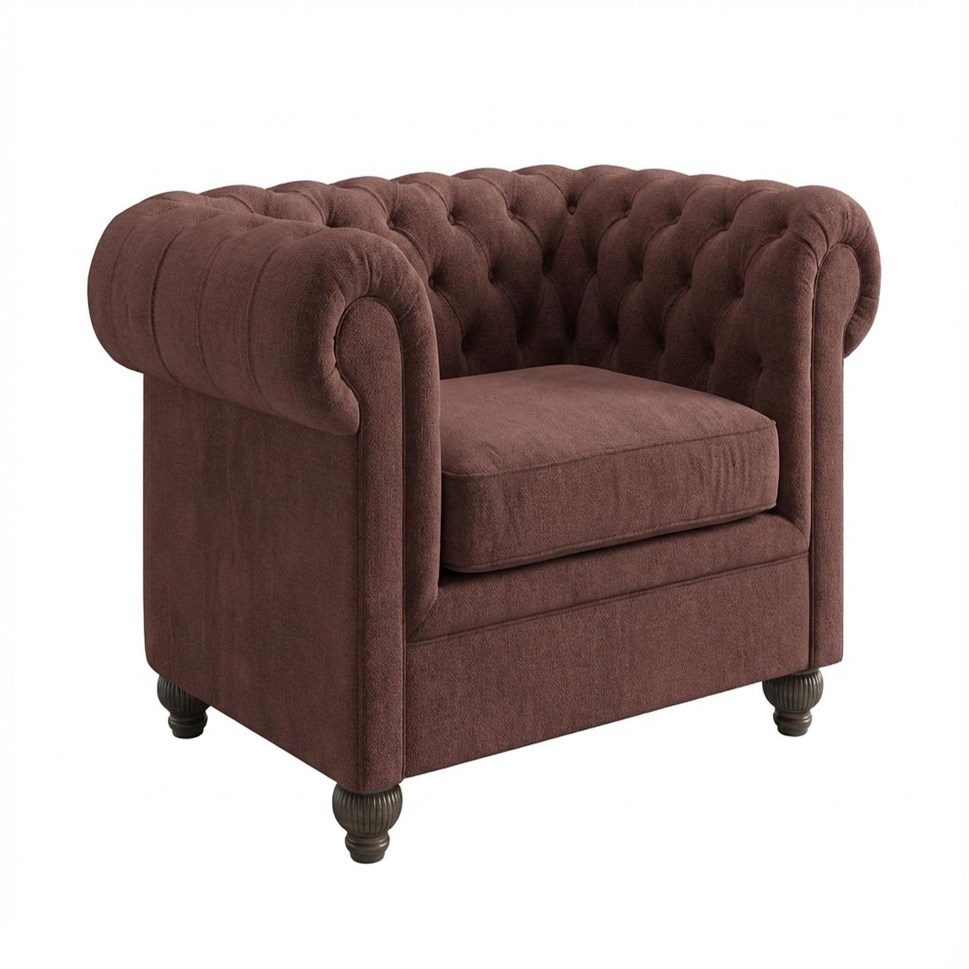 Hayden Home Premium Windsor 2 Seater Sofa, Coco Walnut Leg, Premium Ballet Pink Upholstery