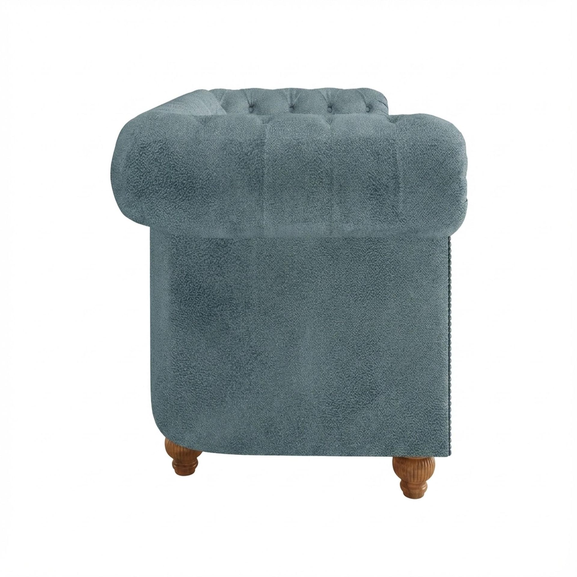Hayden Home Premium Windsor 2 Seater Sofa, Warm Cedar Leg, Essential Teal Mist Upholstery