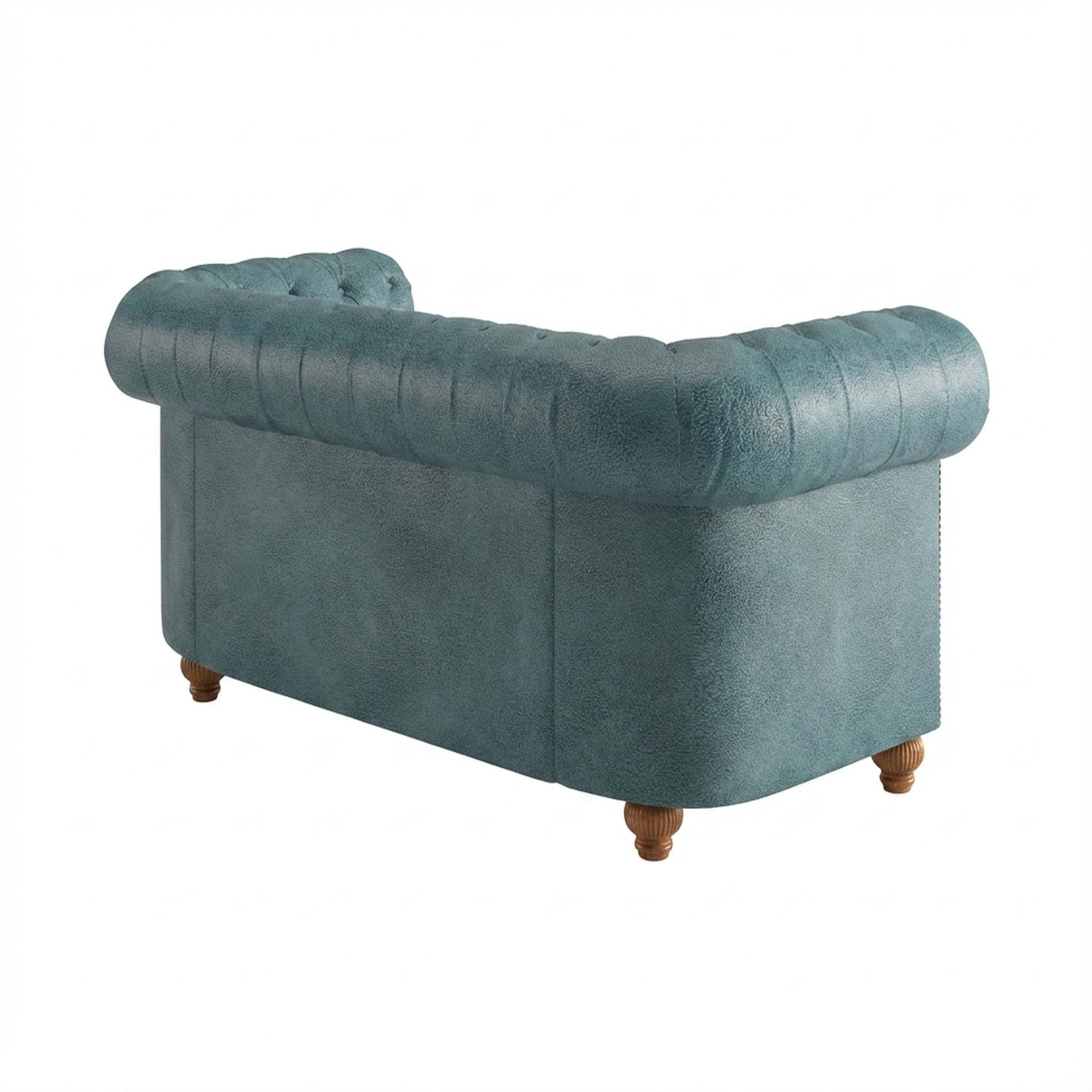 Hayden Home Premium Windsor 2 Seater Sofa, Warm Cedar Leg, Essential Teal Mist Upholstery
