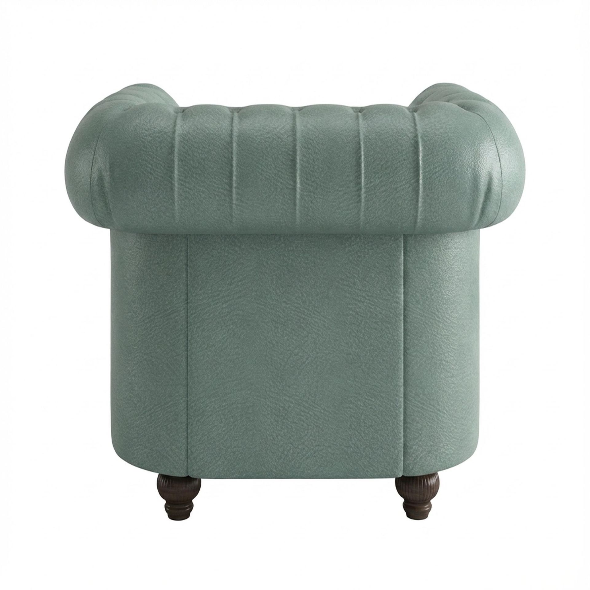 Hayden Home Premium Windsor 1 Seater Sofa, Coco Walnut Leg, Premium Mint Green Upholstery