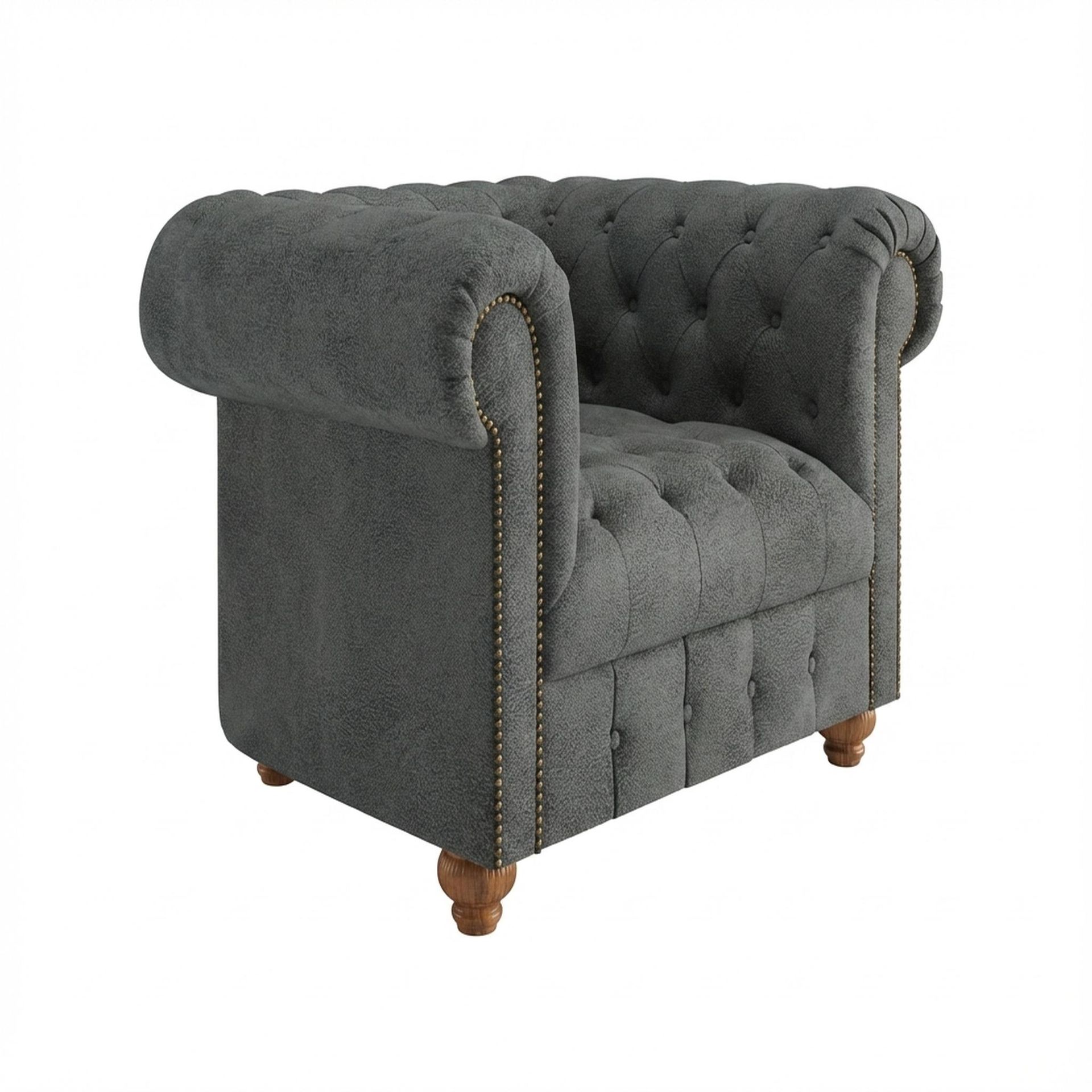Hayden Home Premium Windsor 1 Seater Sofa, Warm Cedar Leg, Essential Frost Upholstery