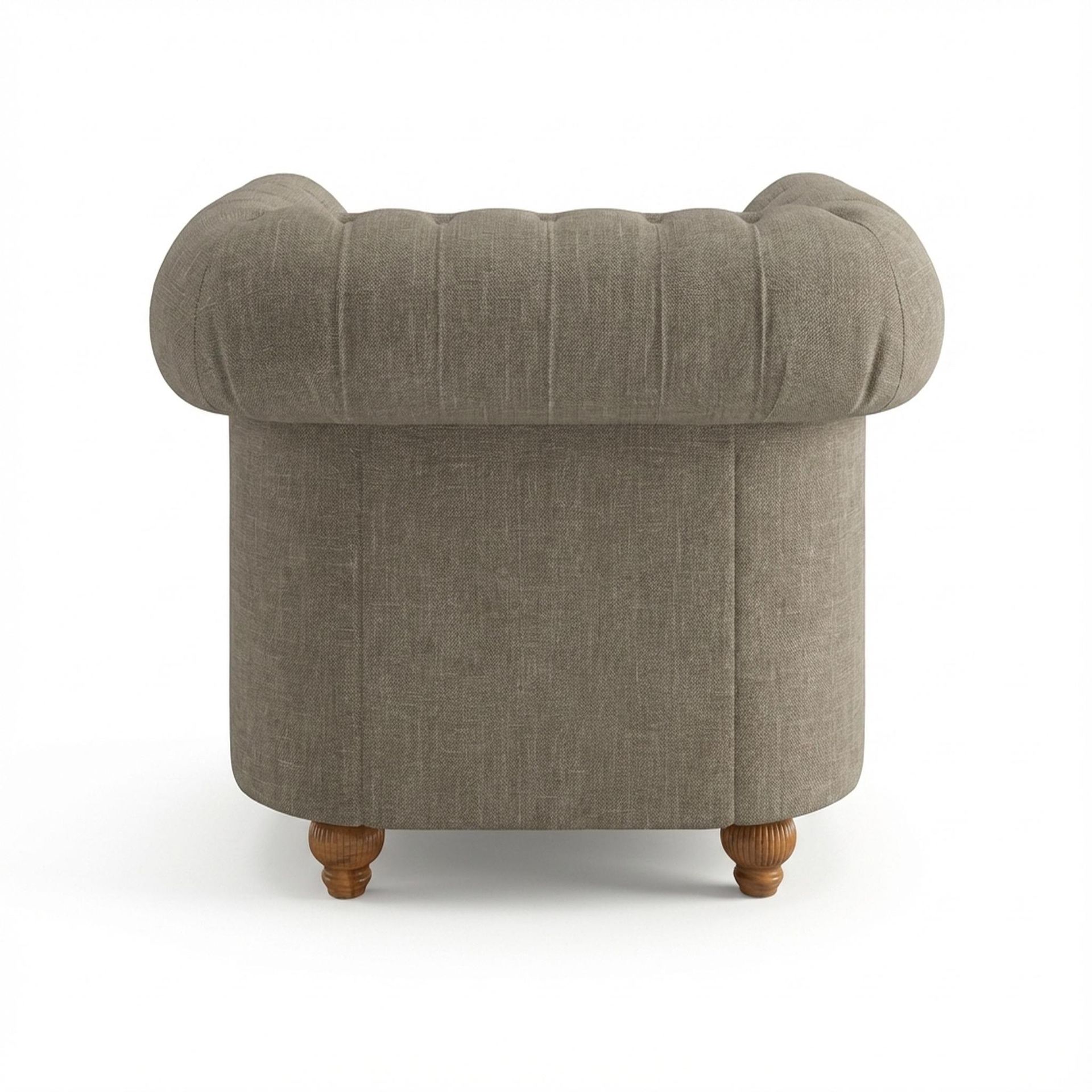 Hayden Home Premium Windsor 1 Seater Sofa, Warm Cedar Leg, Premium Dusky Biege Upholstery