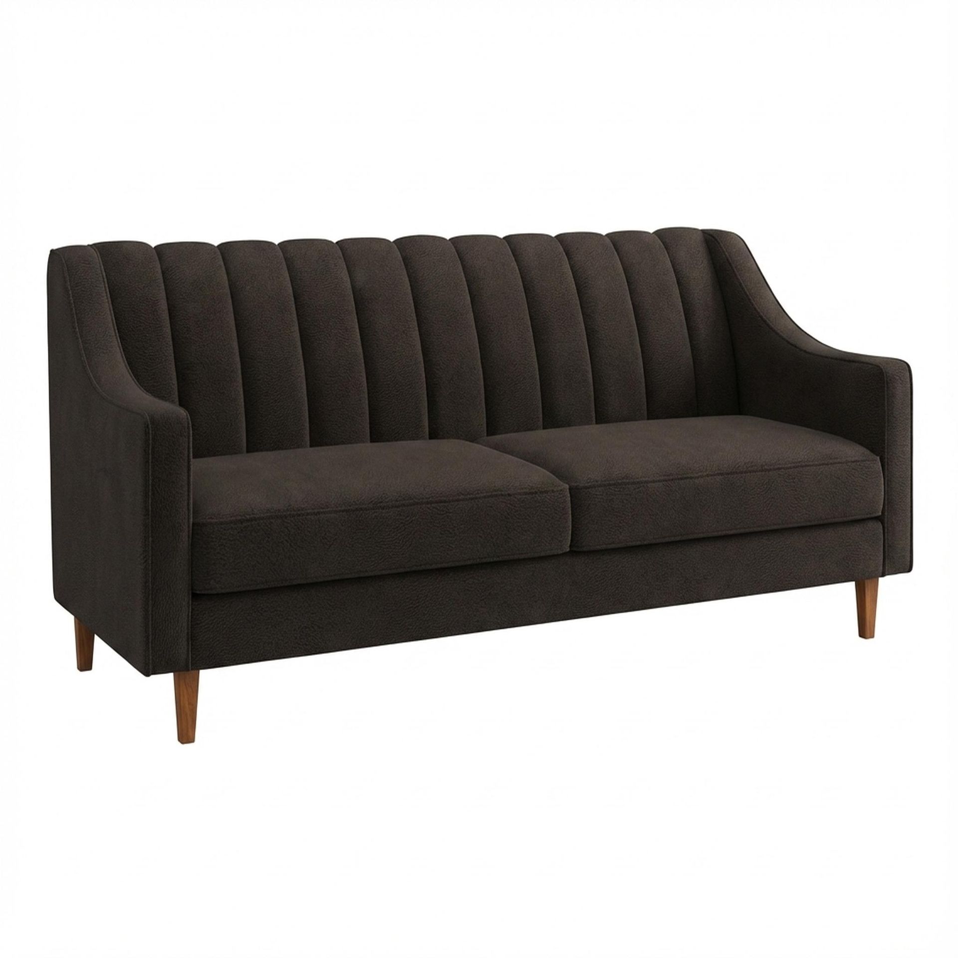 Hayden Home Premium Zurich 3 Seater Sofa, Warm Cedar Leg, Essential Beige Brown Upholstery