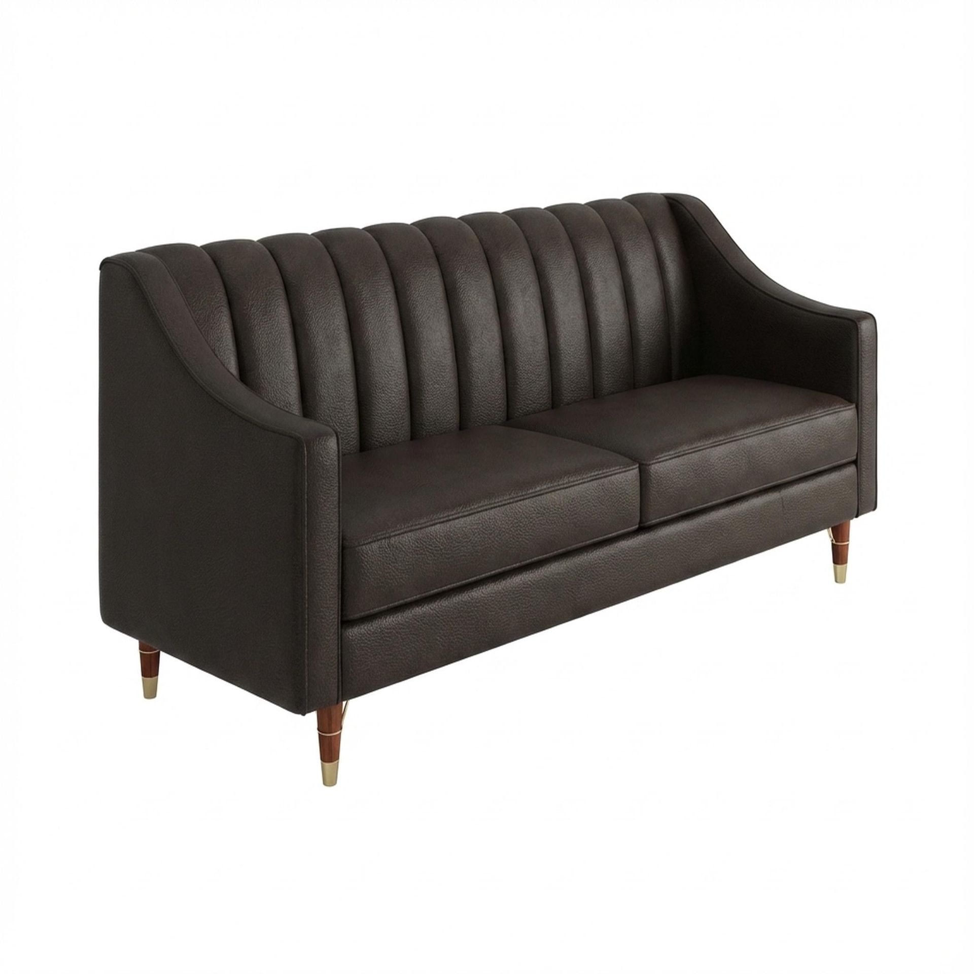 Hayden Home Premium Zurich 3 Seater Sofa, Warm Cedar Leg, Essential Beige Brown Upholstery