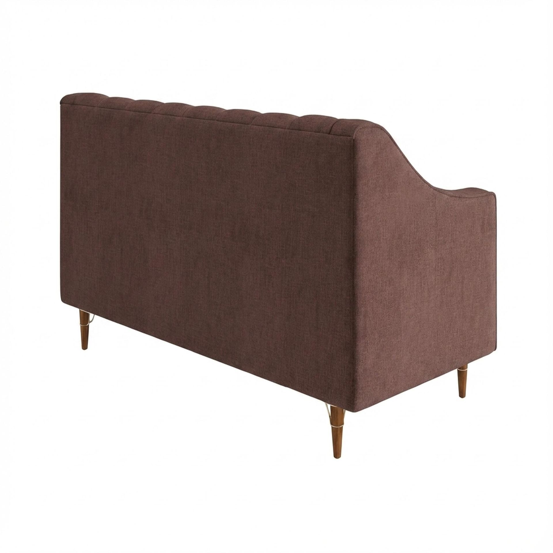 Hayden Home Premium Zurich 2 Seater Sofa, Warm Cedar Leg, Premium Ballet Pink Upholstery