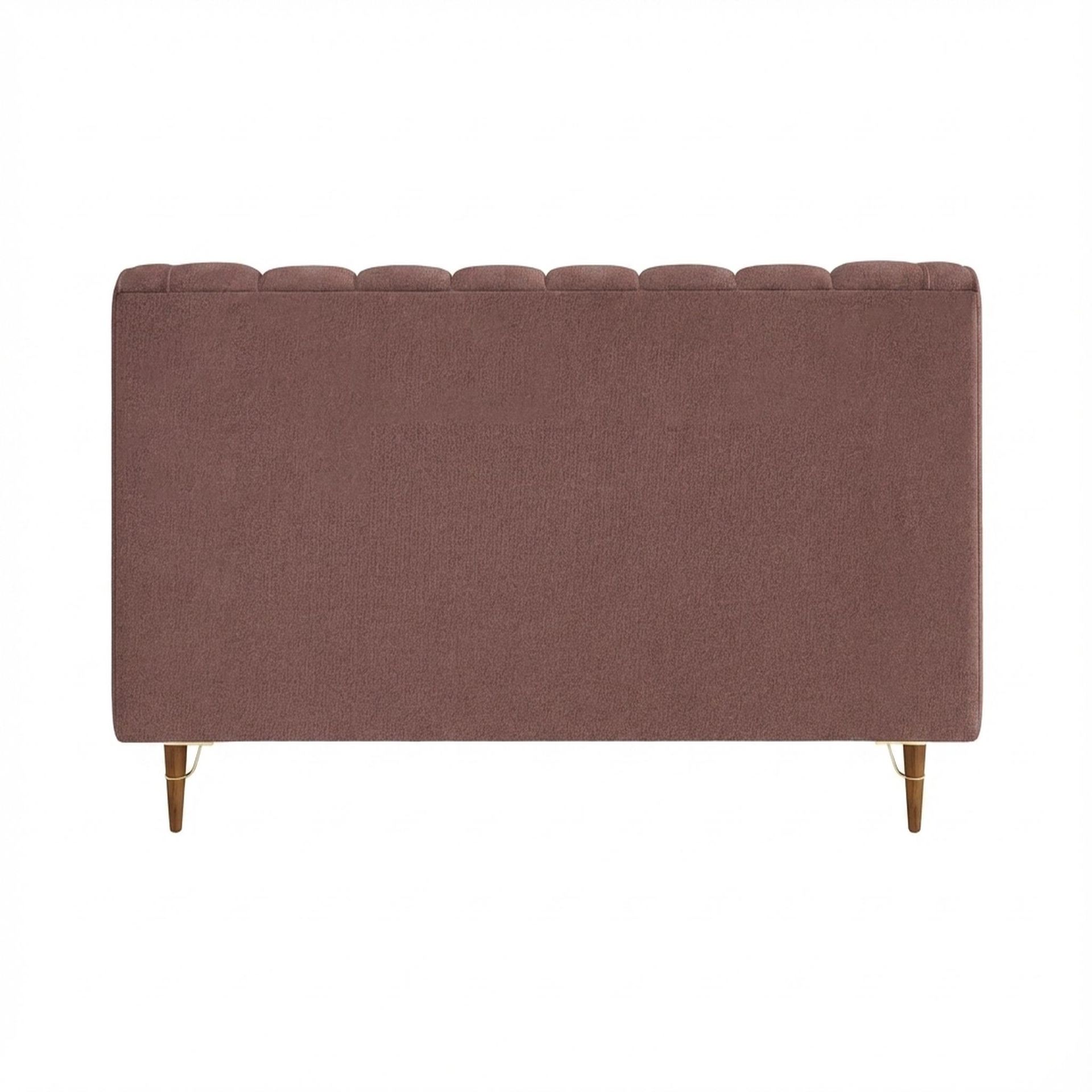Hayden Home Premium Zurich 2 Seater Sofa, Warm Cedar Leg, Premium Ballet Pink Upholstery