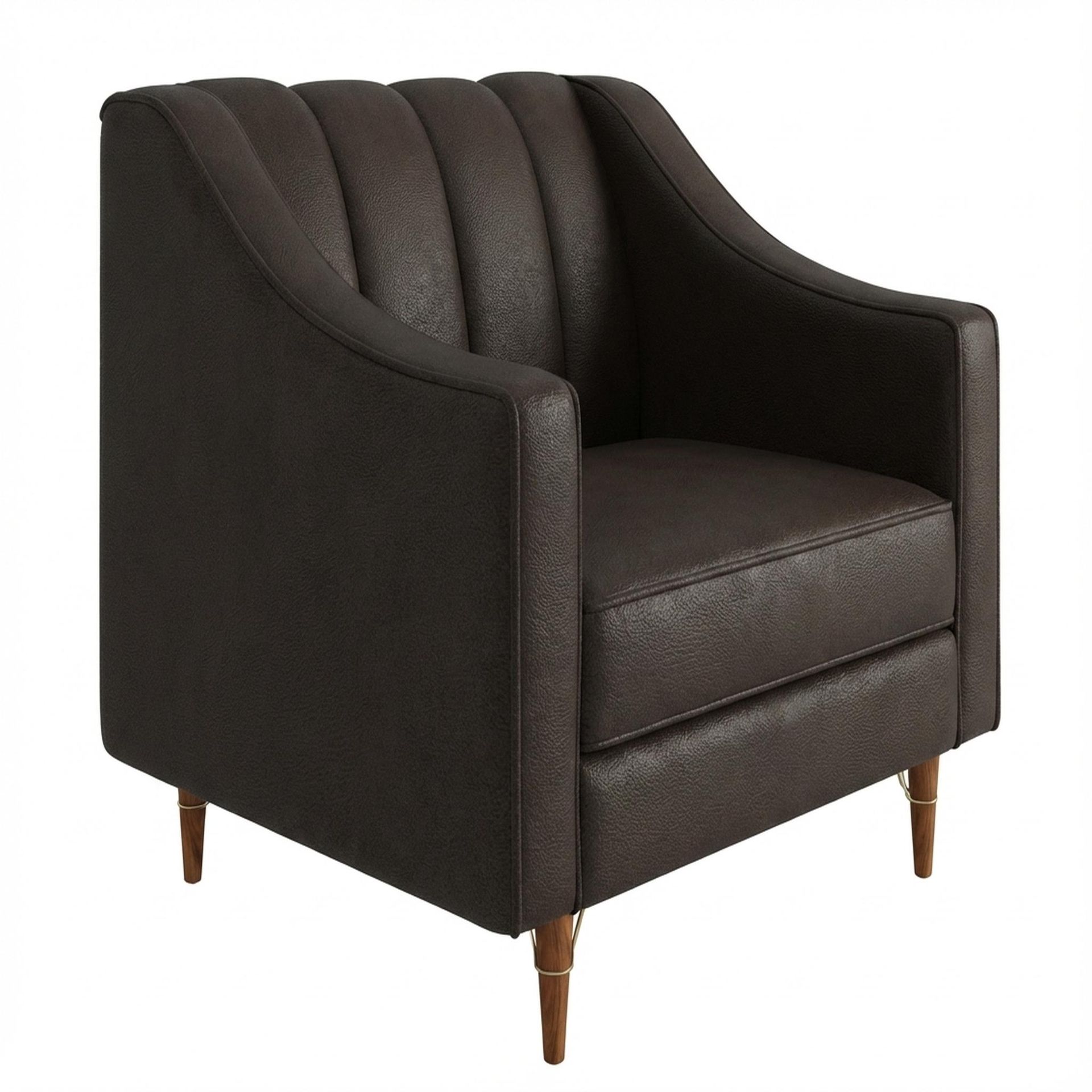 Hayden Home Premium Zurich 1 Seater Sofa, Warm Cedar Leg, Essential Beige Brown Upholstery