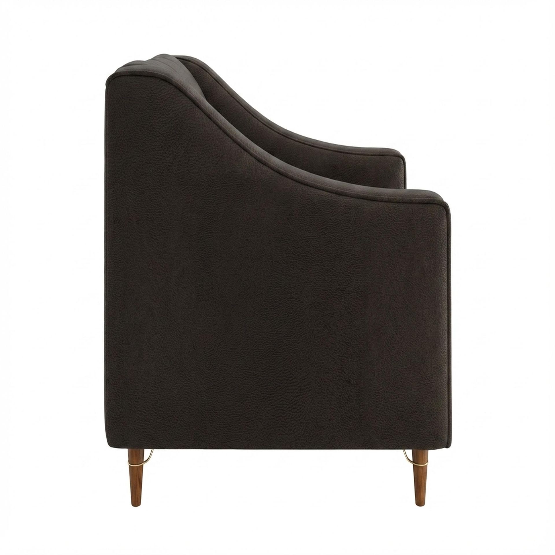 Hayden Home Premium Zurich 1 Seater Sofa, Warm Cedar Leg, Essential Beige Brown Upholstery
