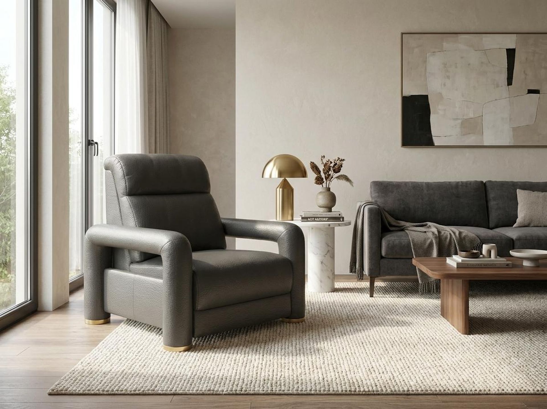 Hinata New Recliner, Electric, Chelsea Grey Aura Leather Essential