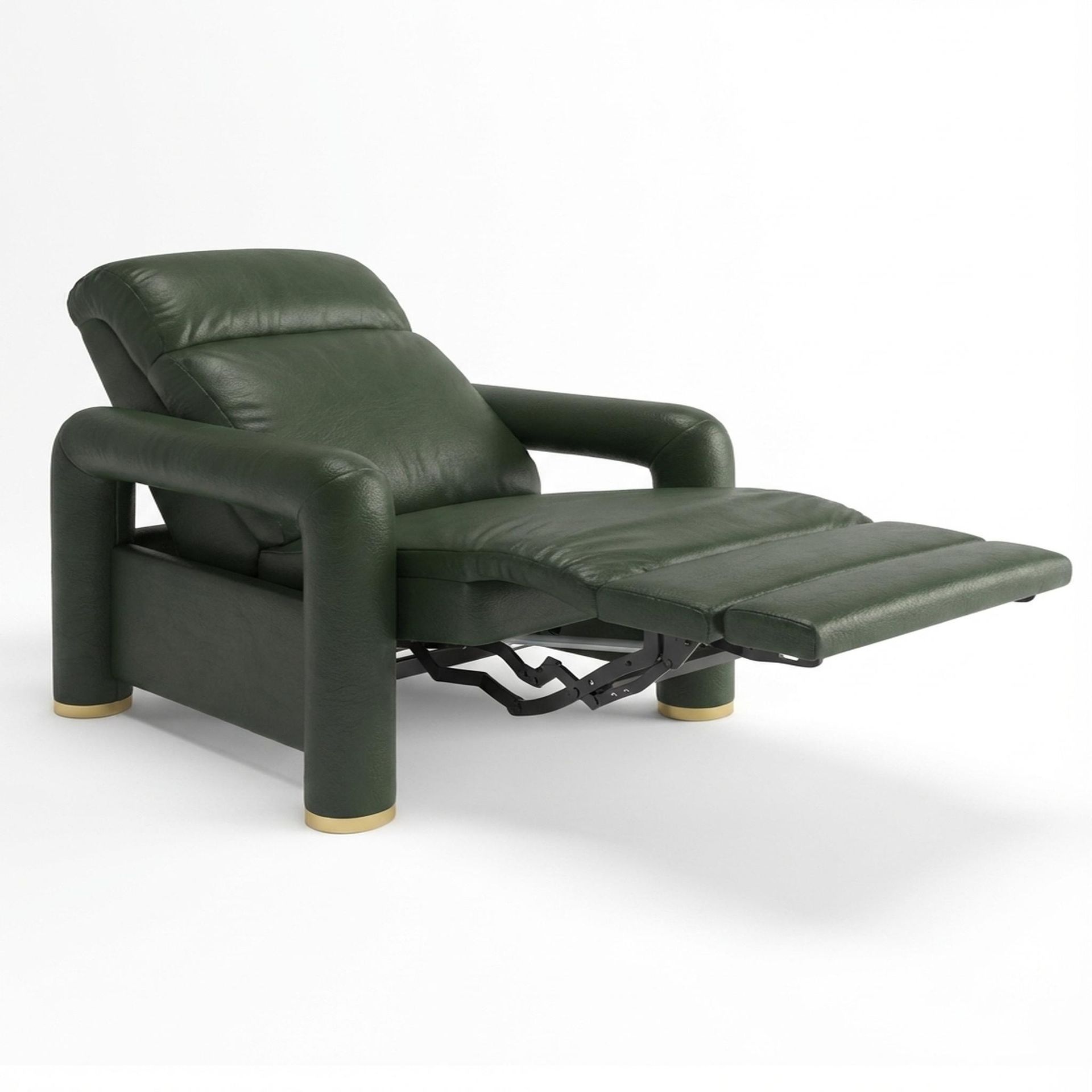 Hinata New Recliner, Electric, Dark Forest Mystique Leather Premium