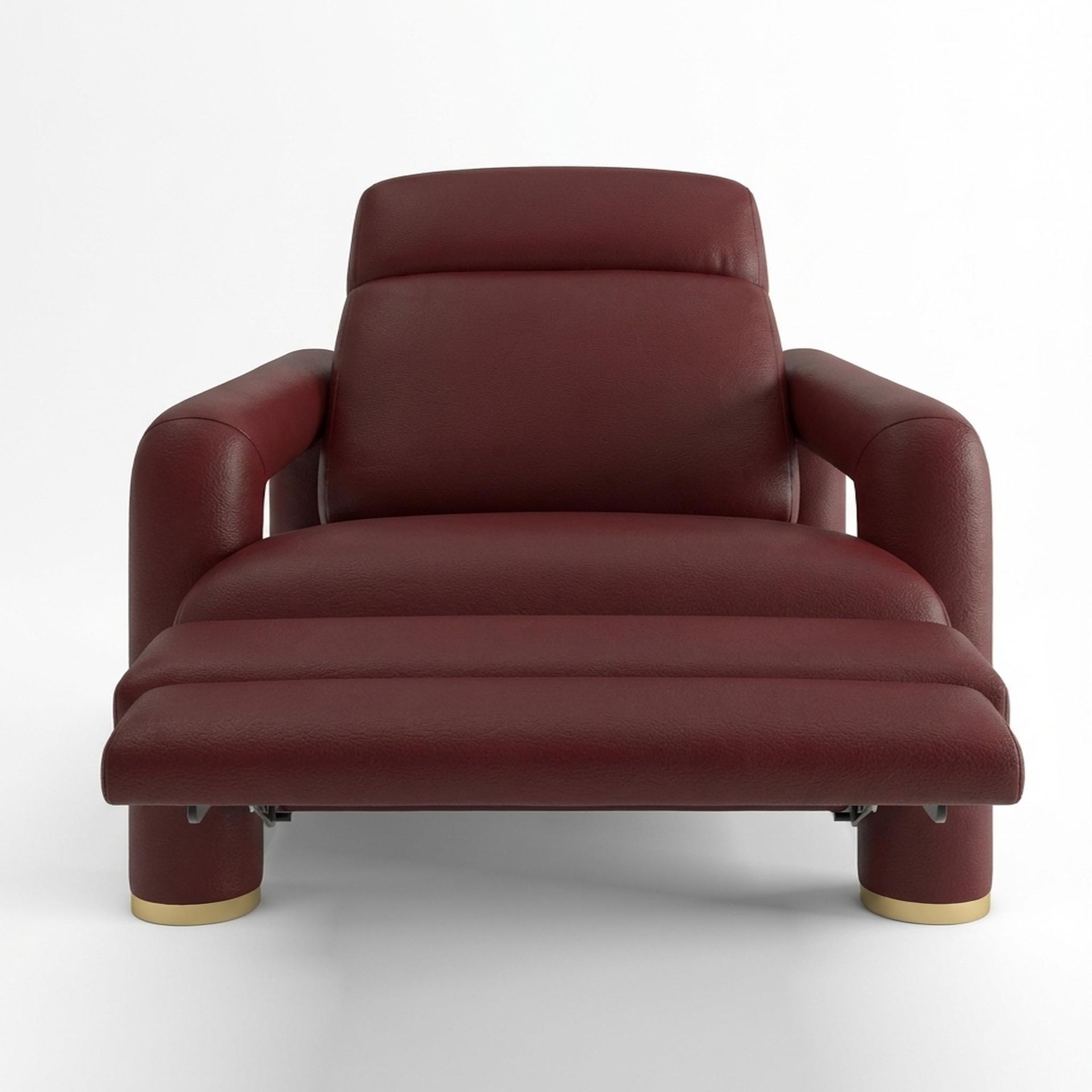Hinata New Recliner, Electric, Victorian Rosso Grandeur Leather Essential