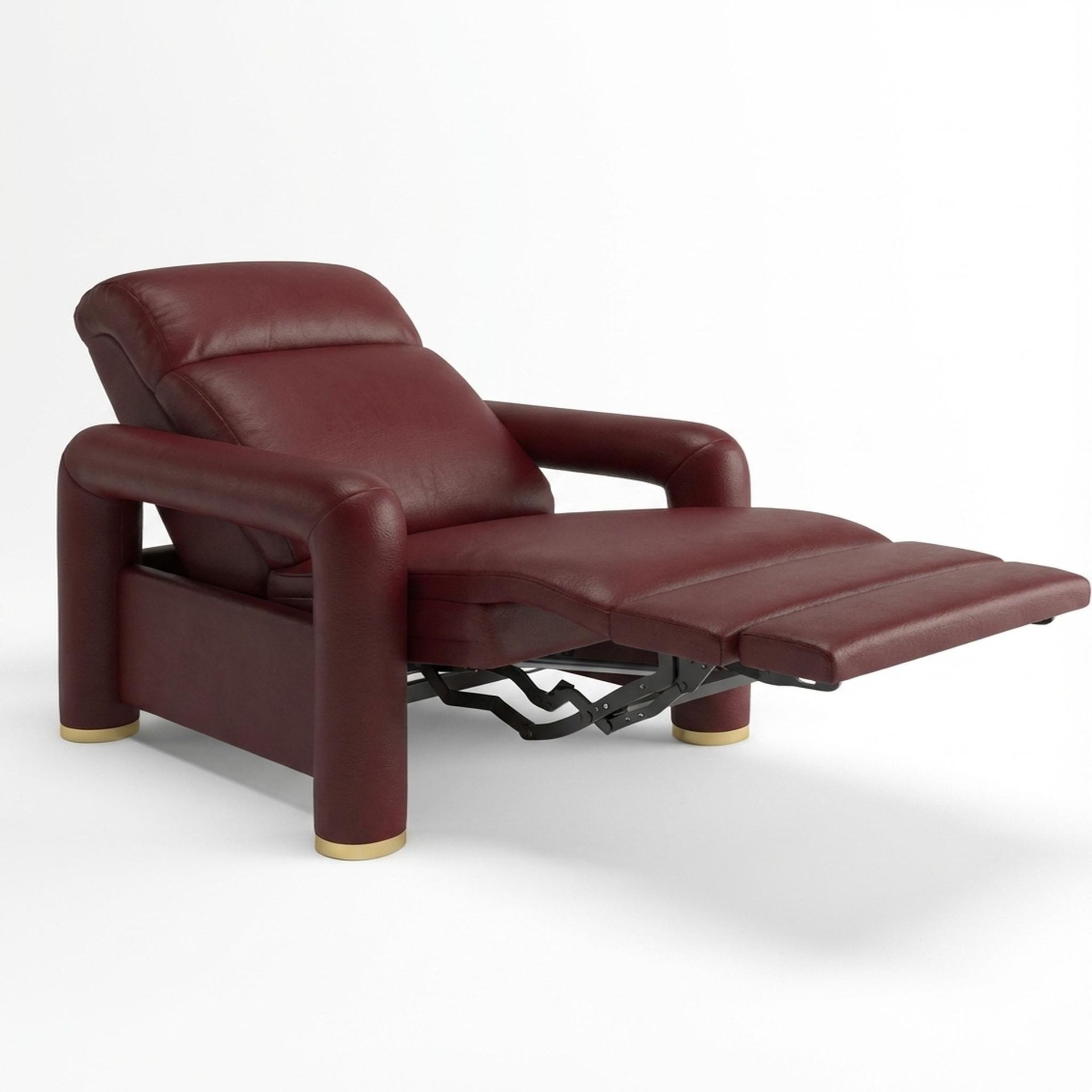 Hinata New Recliner, Electric, Victorian Rosso Grandeur Leather Essential