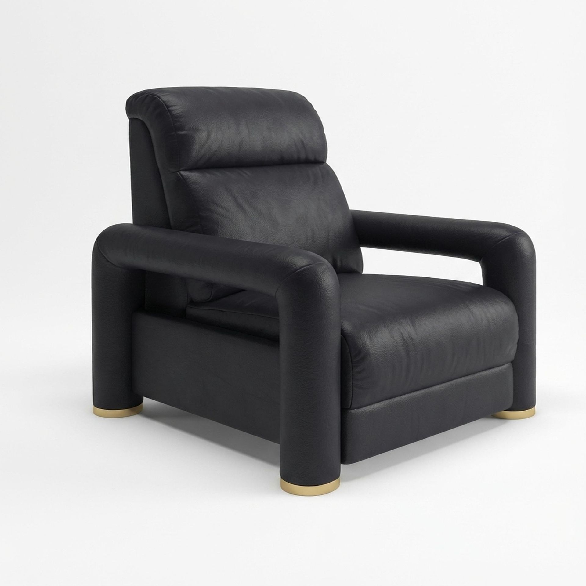 Hinata New Recliner, Electric, Mellow Black Leather Essential