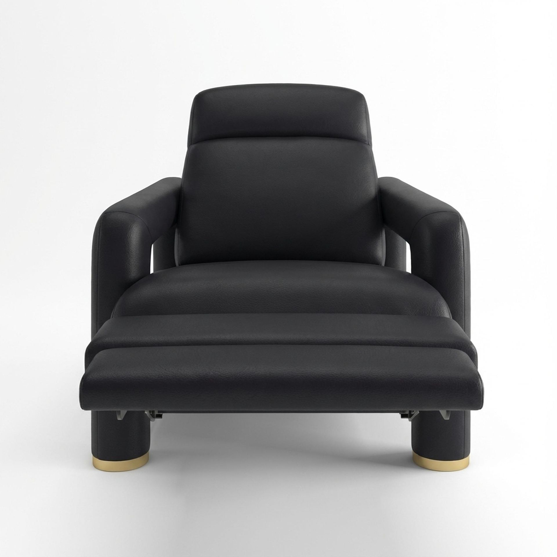 Hinata New Recliner, Electric, Mellow Black Leather Essential